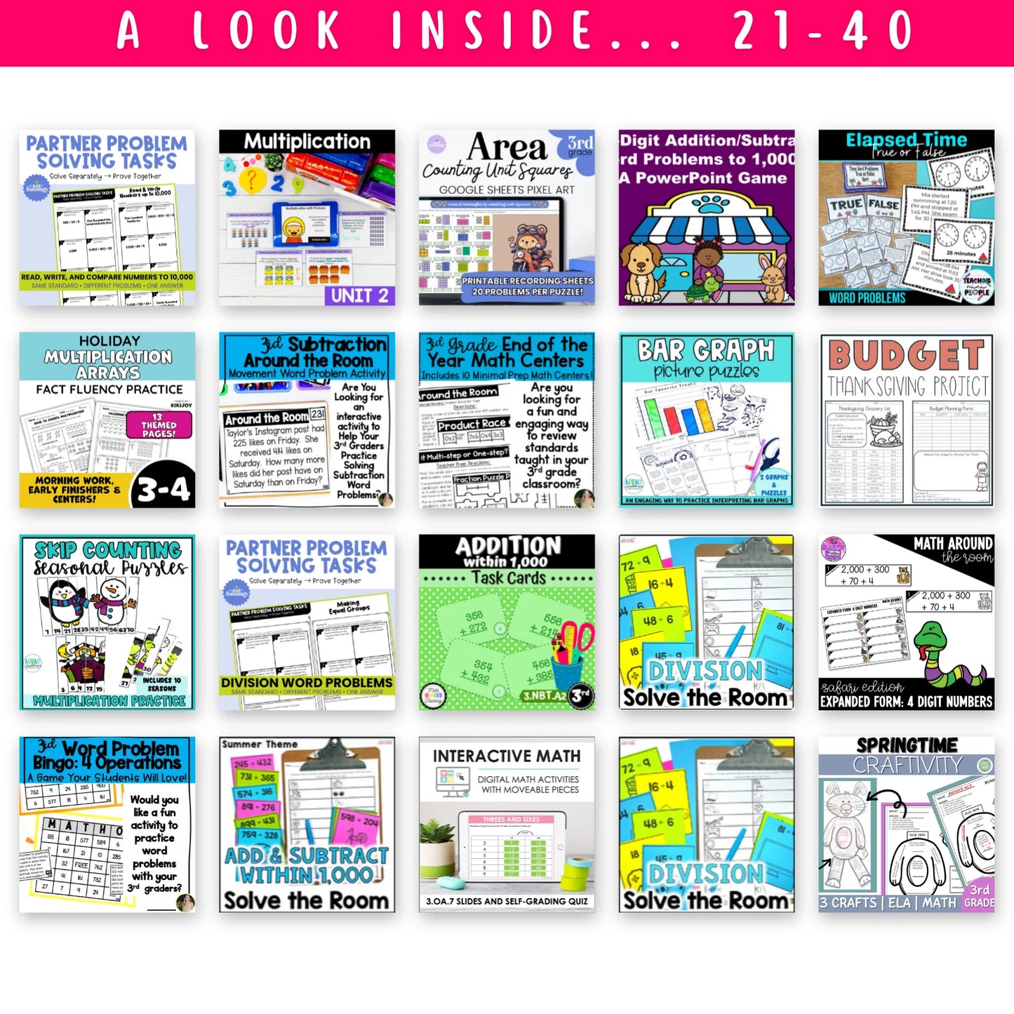 3rd & 4th Grade Mega Math Bundle
