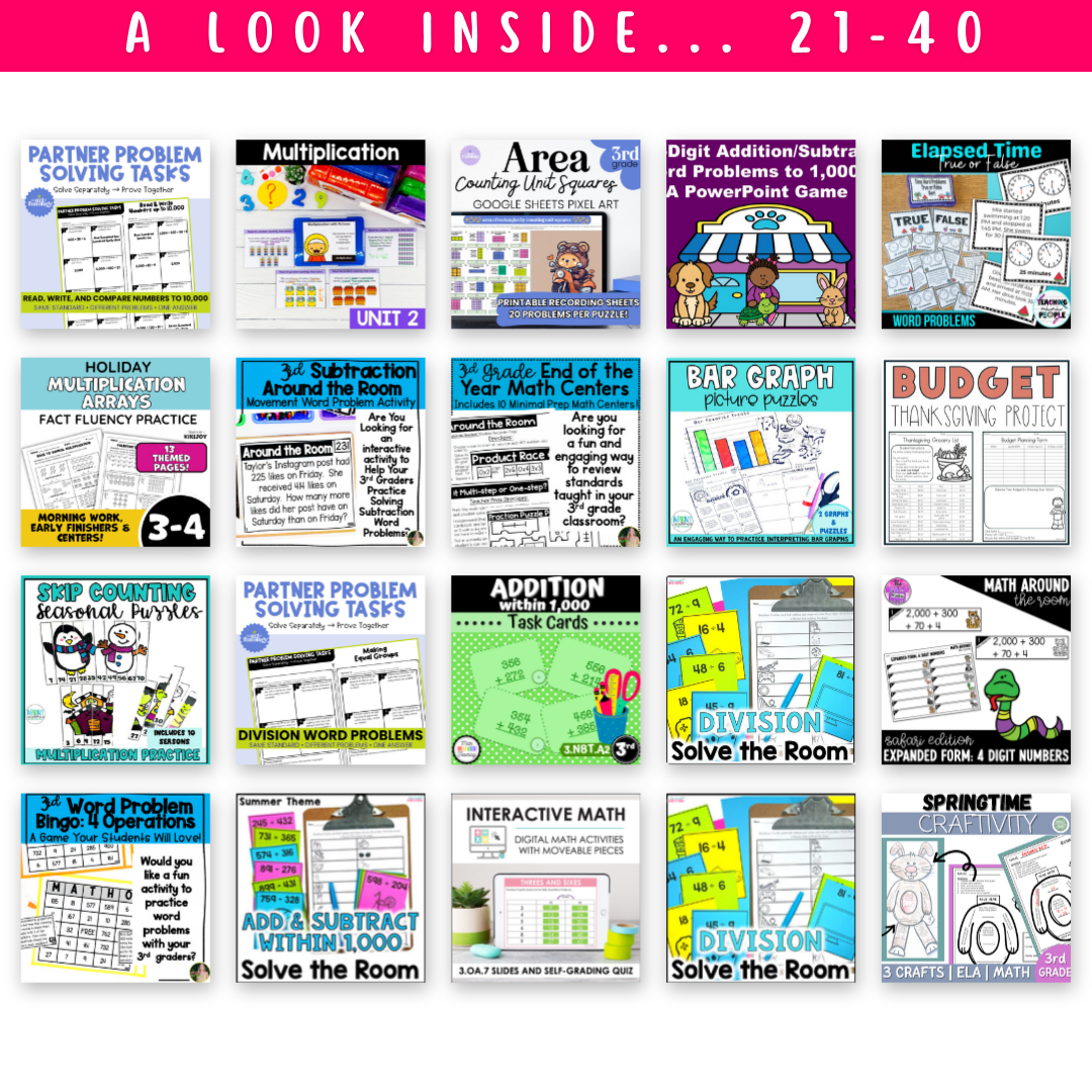 3rd Grade Ultimate Math Bundle