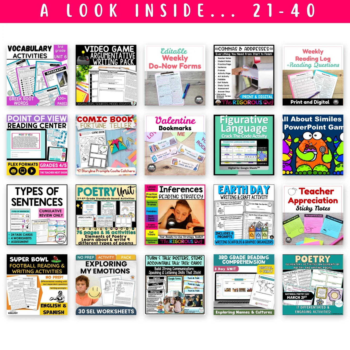 3rd Grade Ultimate ELAR Bundle