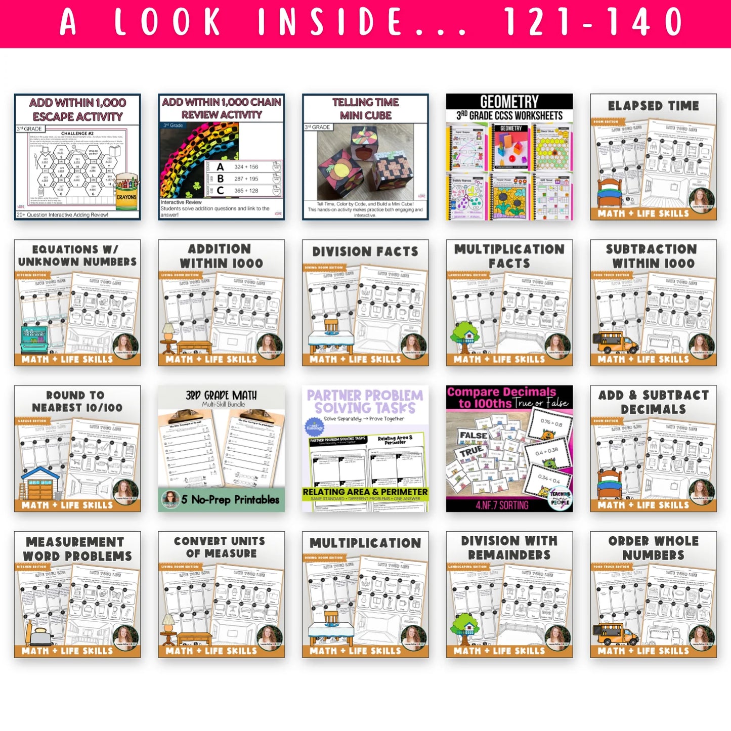 3rd & 4th Grade Mega Math Bundle