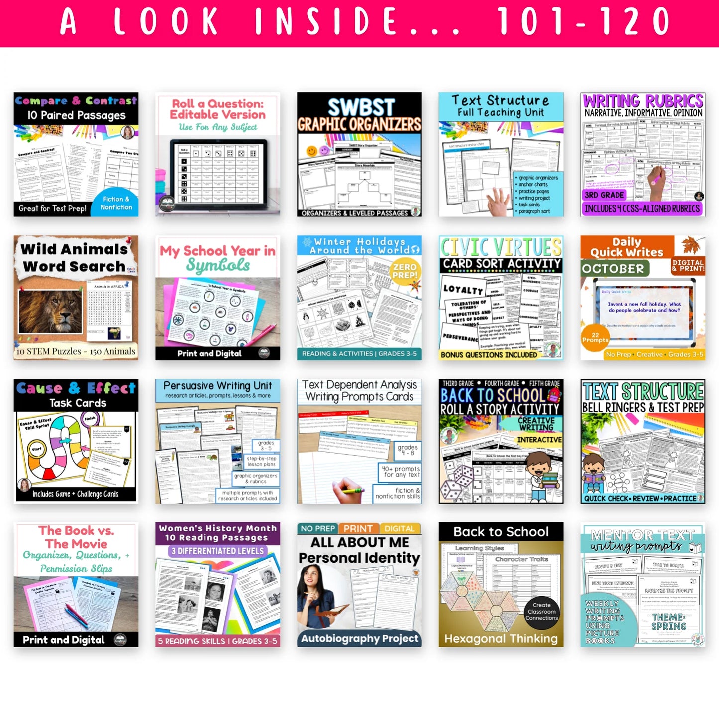 3rd & 4th Grade Ultimate ELAR Mega Bundle