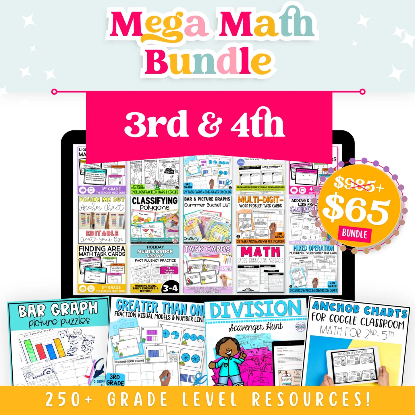 3rd & 4th Grade Mega Math Bundle