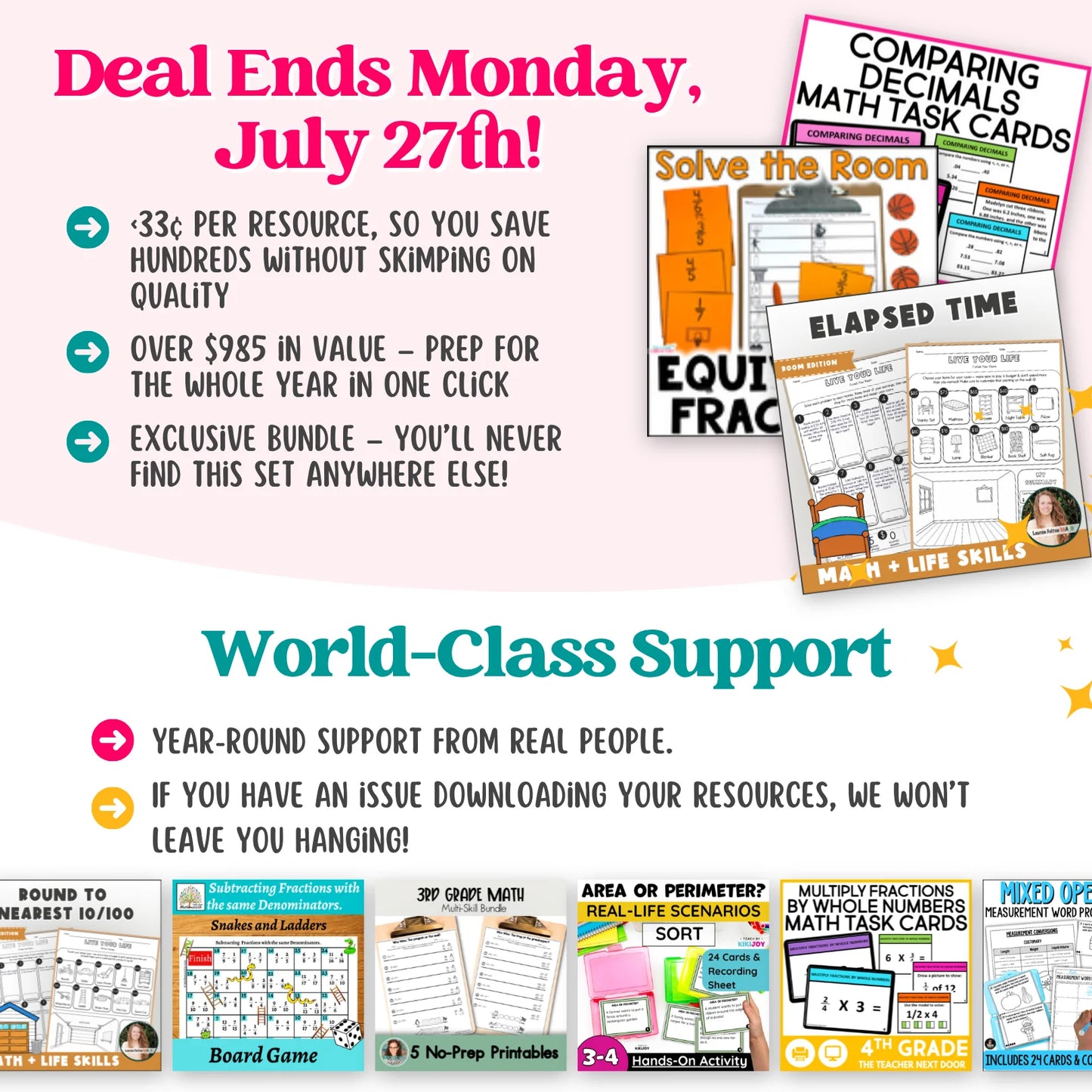 3rd & 4th Grade Mega Math Bundle