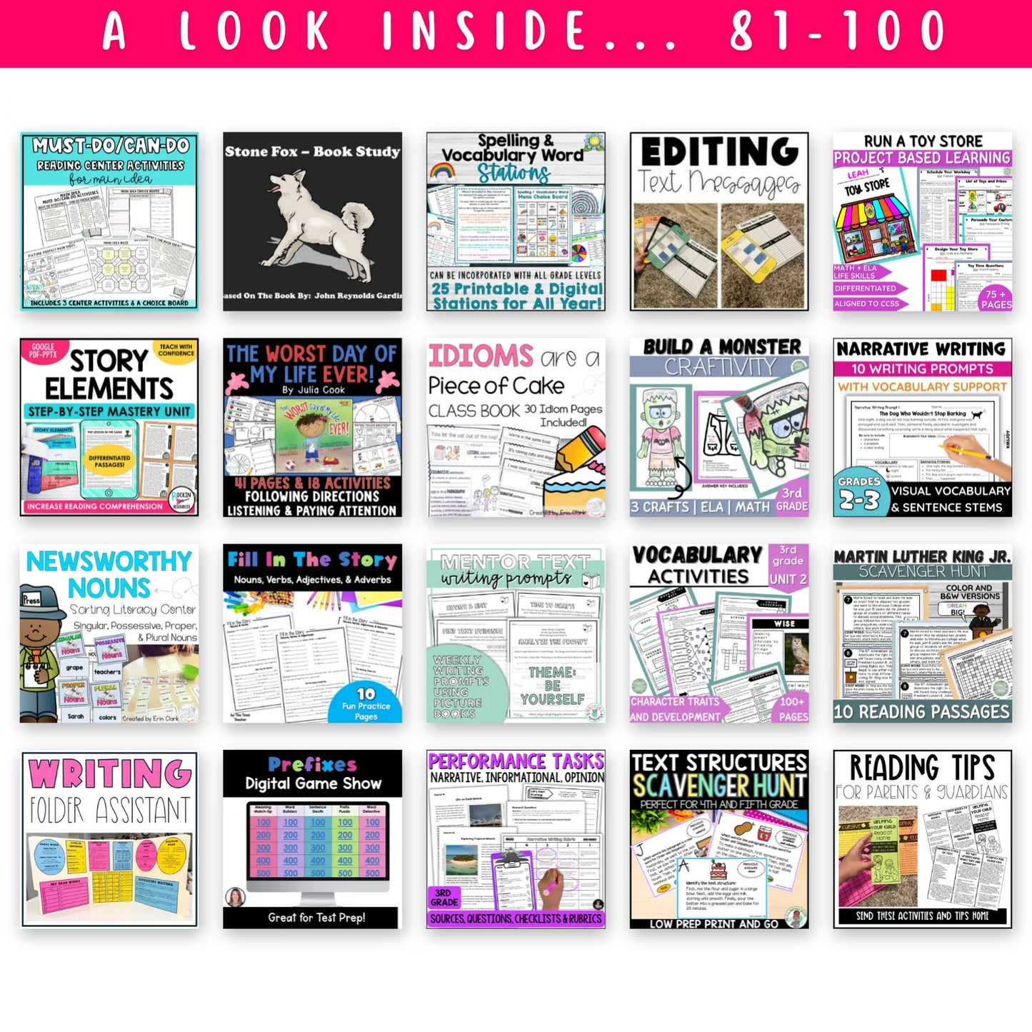 3rd & 4th Grade Ultimate ELAR Mega Bundle