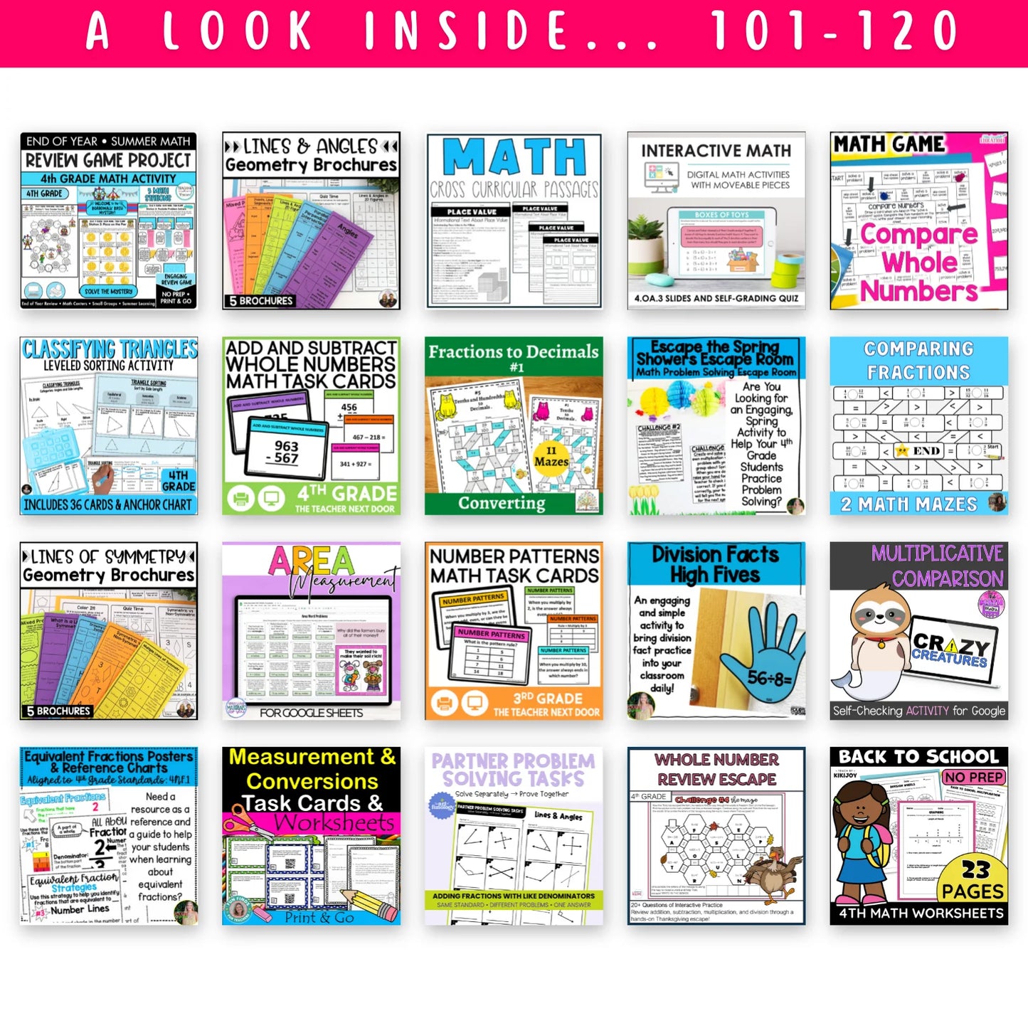 4th Grade Ultimate Math Bundle