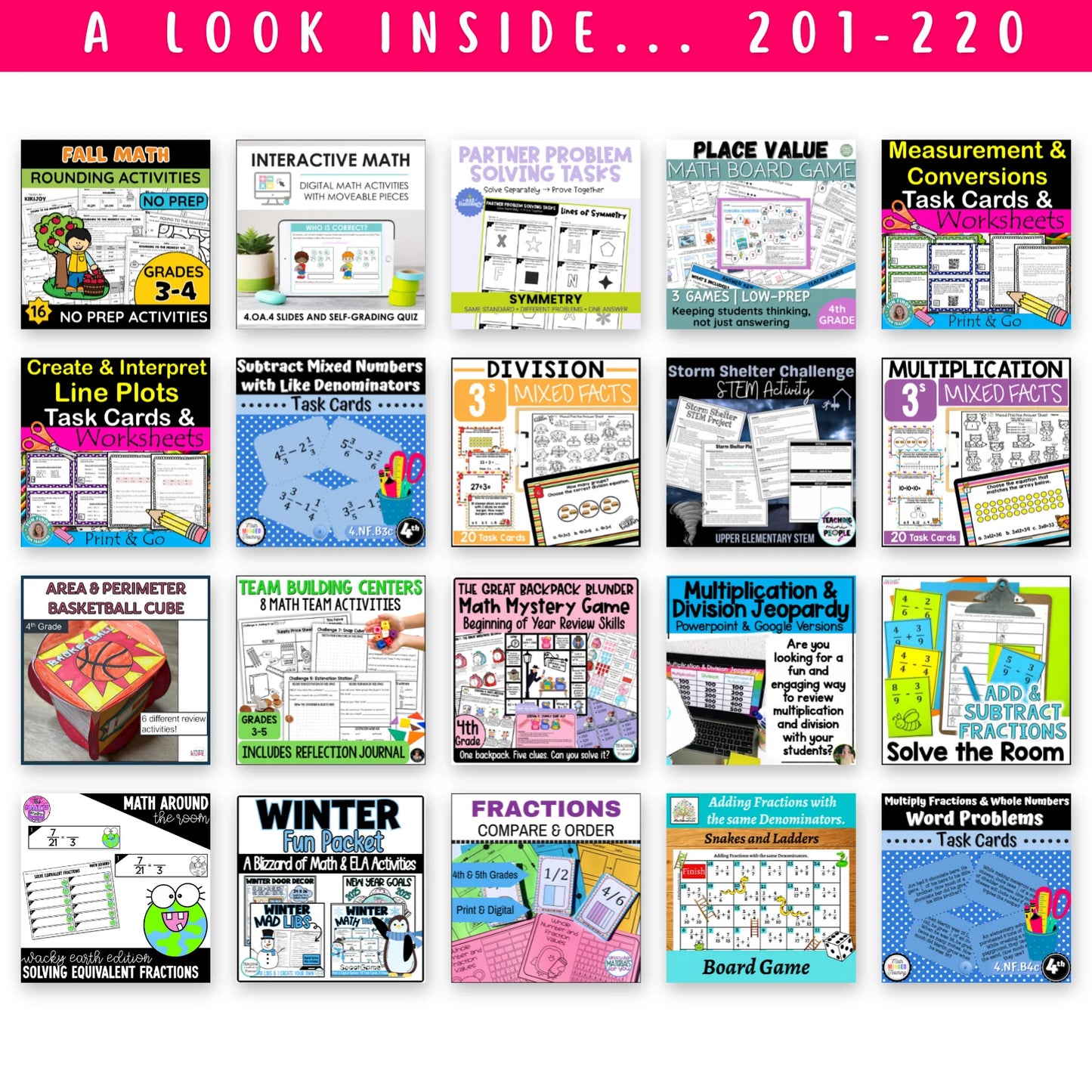 3rd & 4th Grade Mega Math Bundle