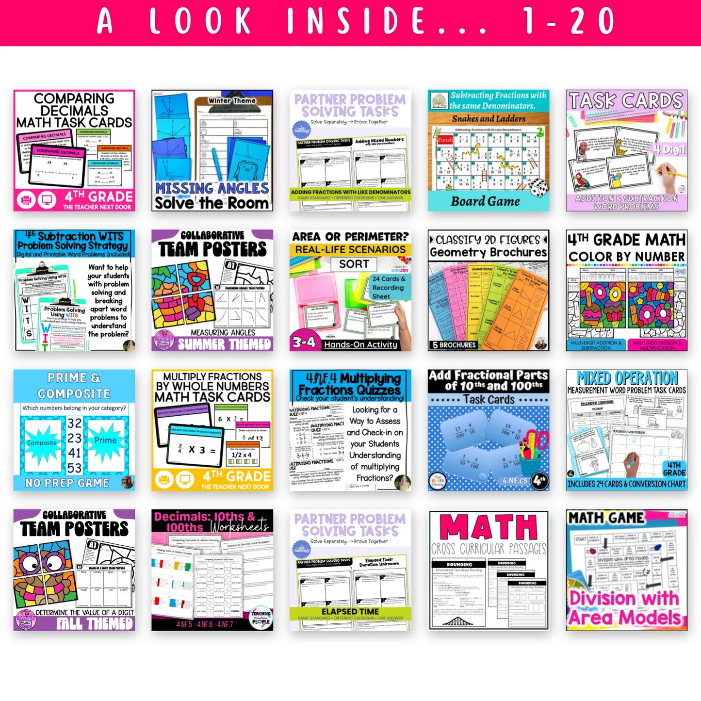 4th Grade Ultimate Math Bundle