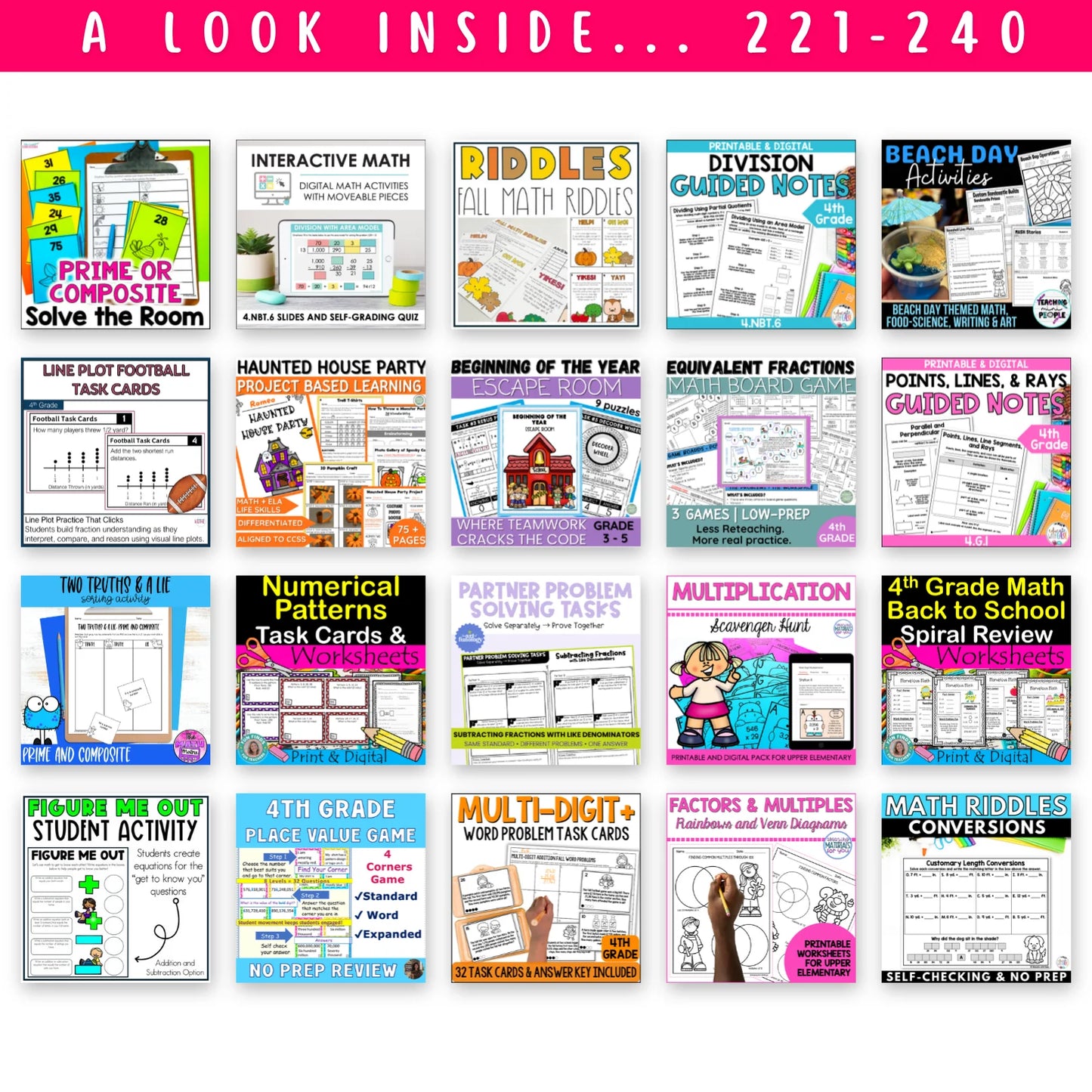 3rd & 4th Grade Mega Math Bundle