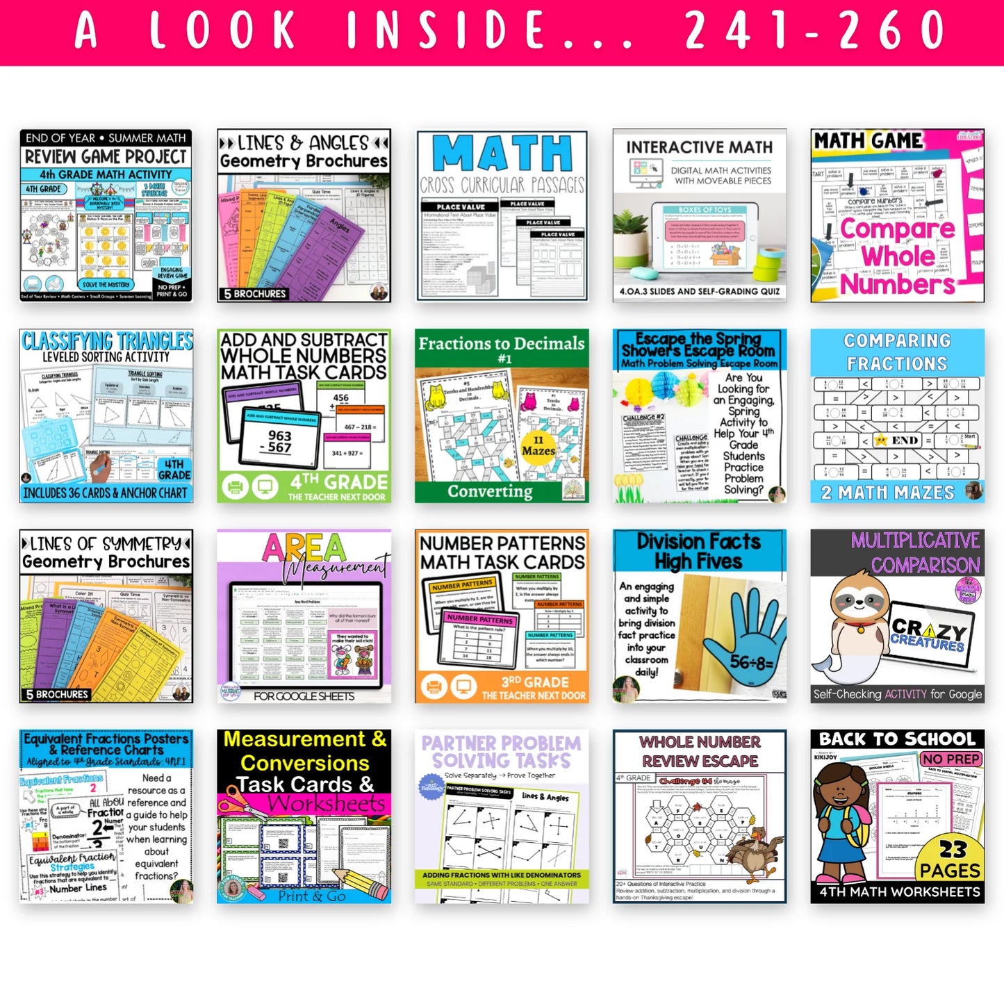3rd & 4th Grade Mega Math Bundle