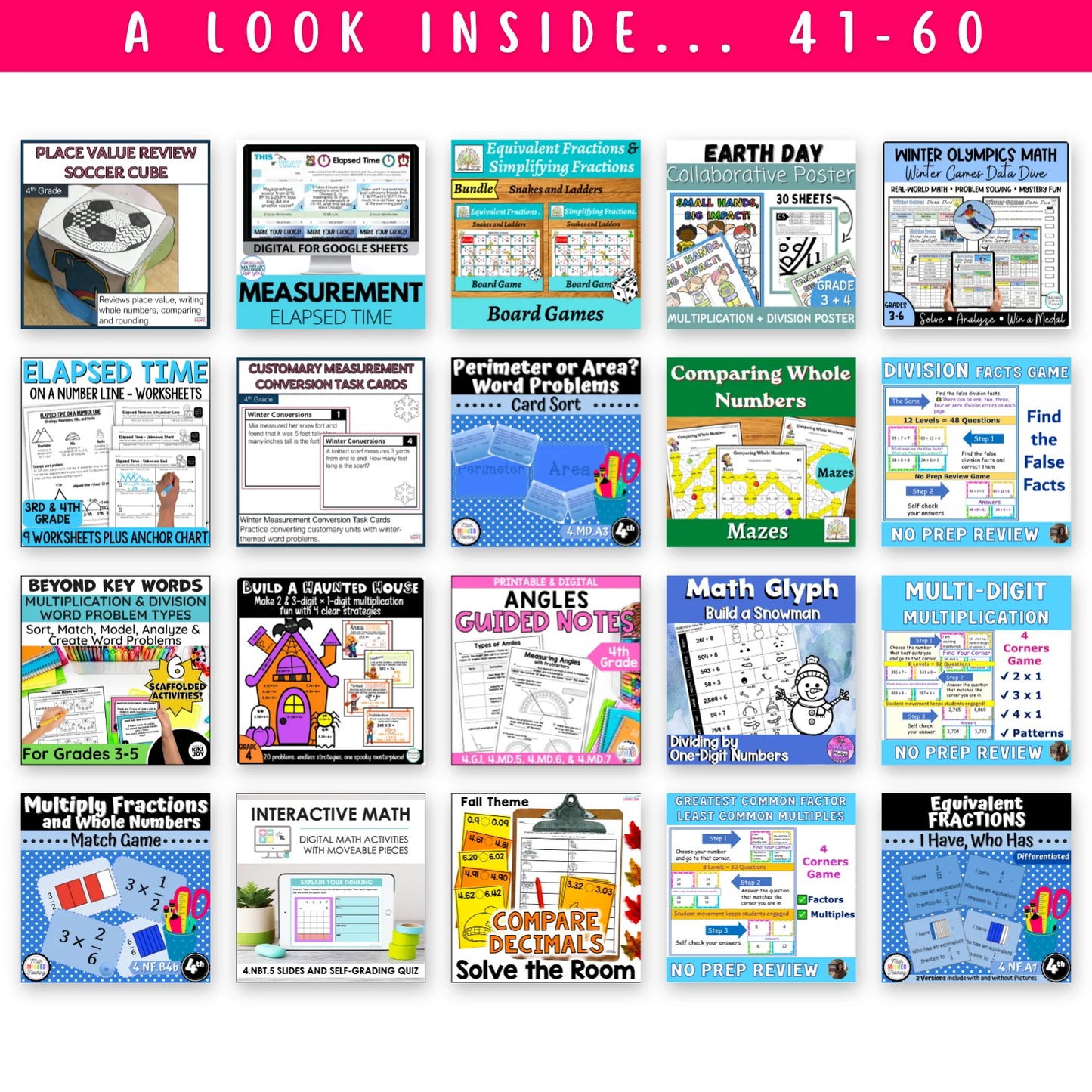 4th Grade Ultimate Math Bundle