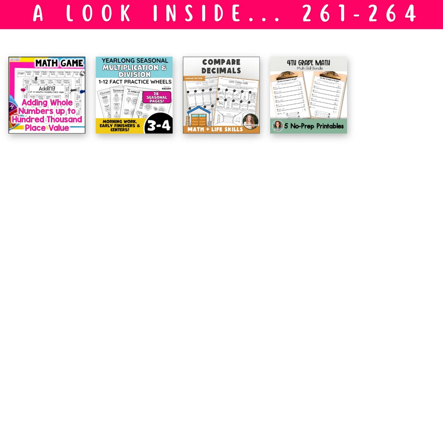 3rd & 4th Grade Mega Math Bundle