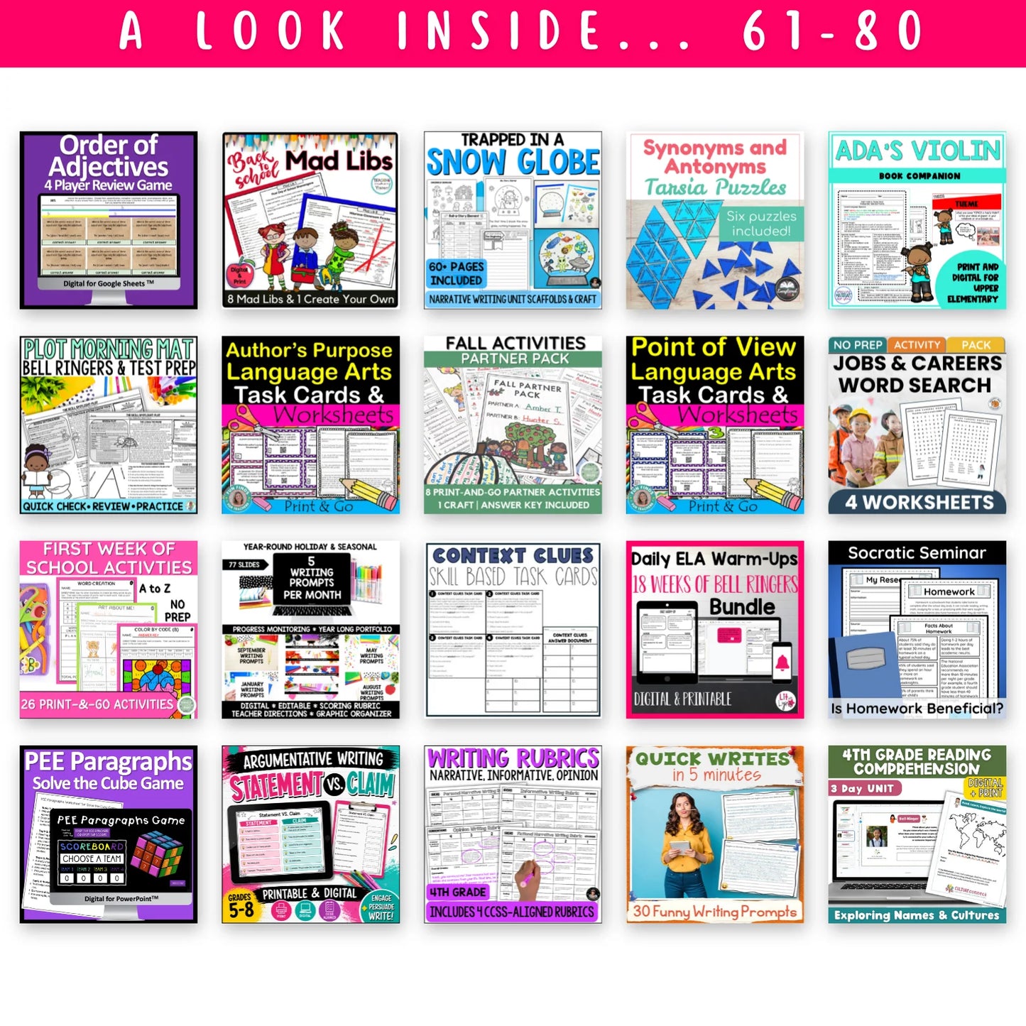 4th Grade Ultimate ELAR Bundle