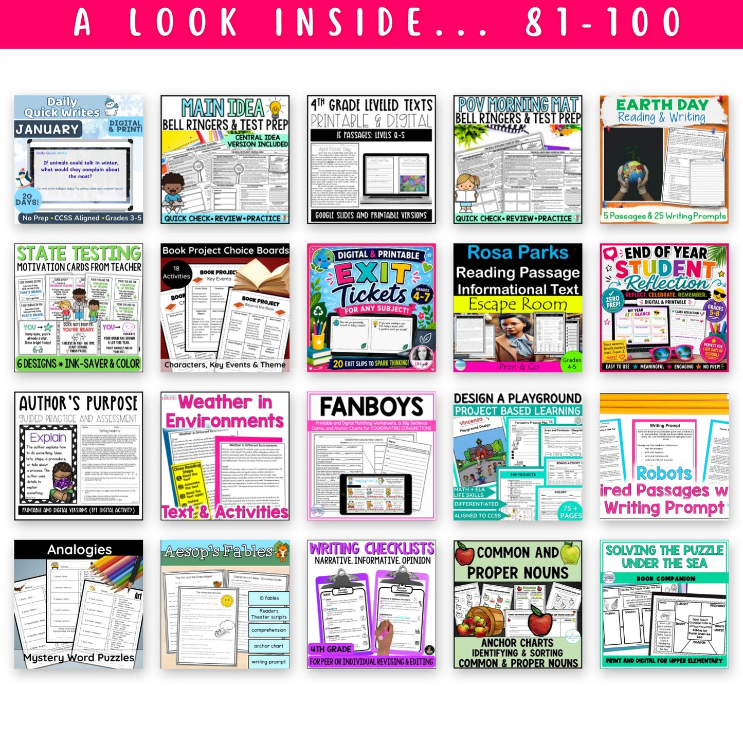 4th Grade Ultimate ELAR Bundle