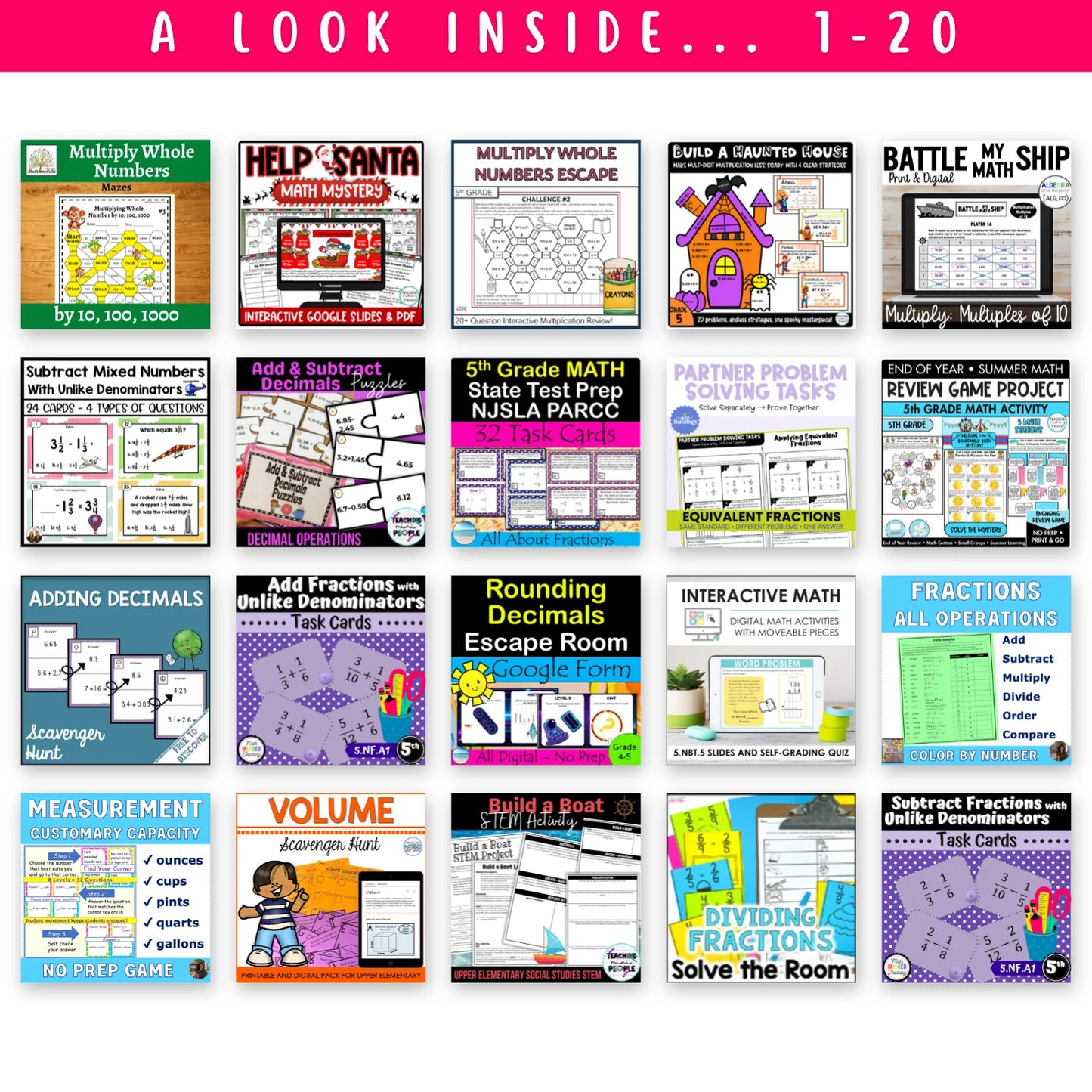 5th & 6th Grade Mega Math Bundle
