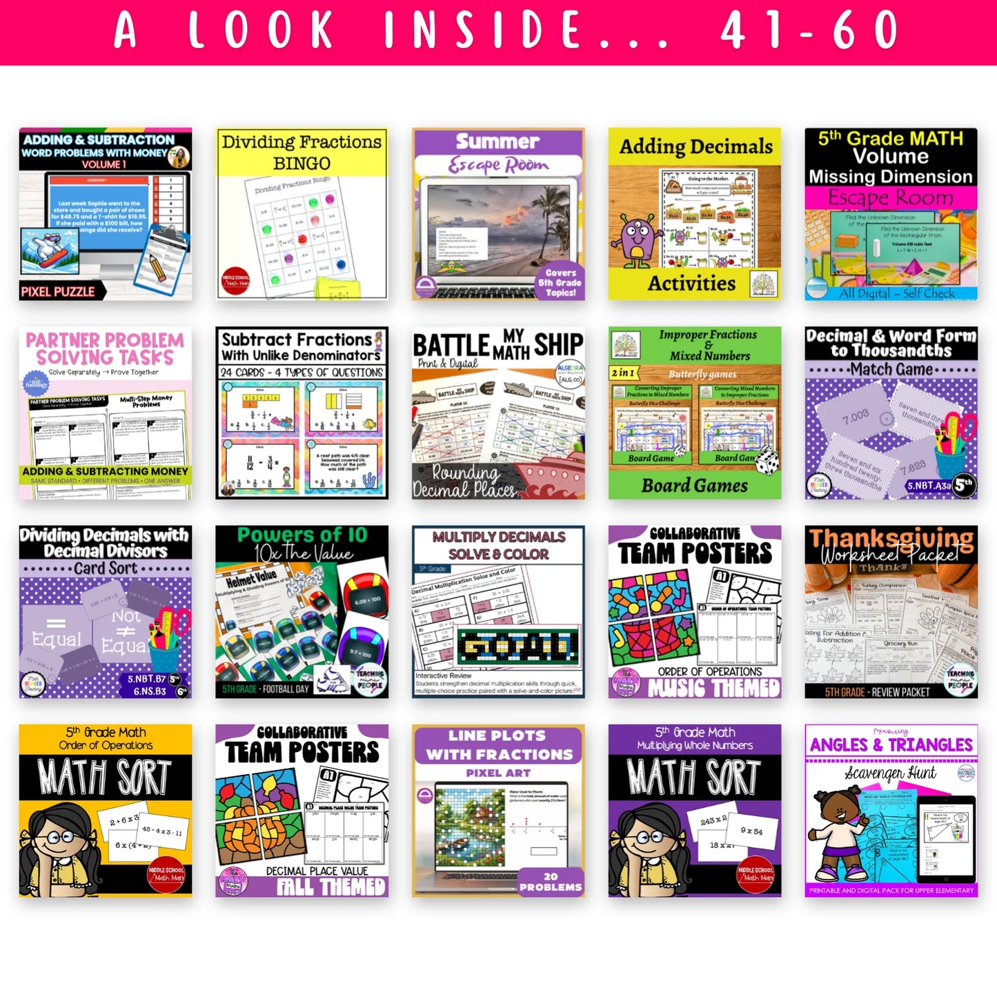 5th & 6th Grade Mega Math Bundle