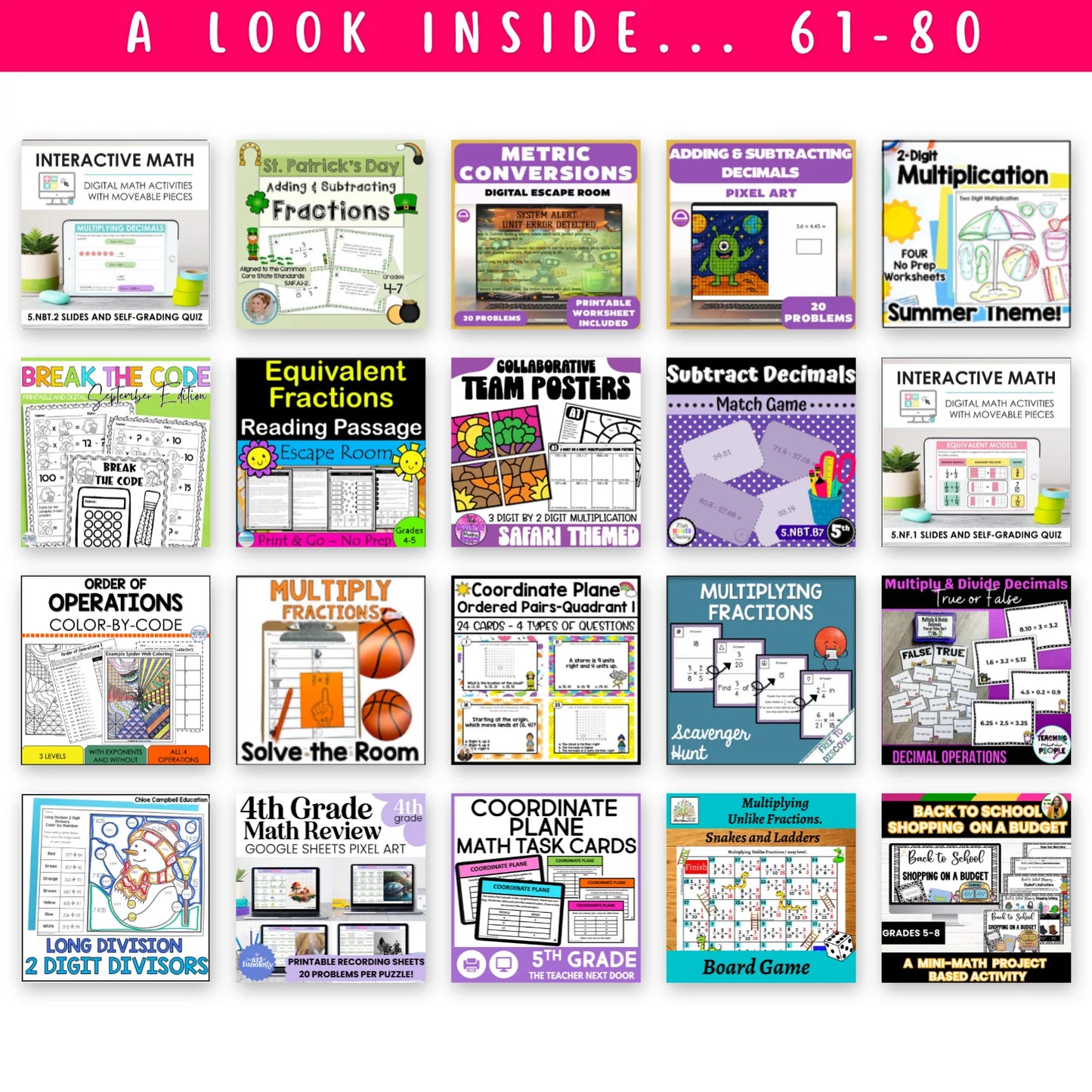 5th & 6th Grade Mega Math Bundle