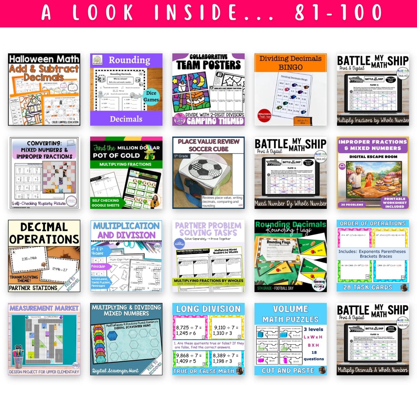 5th & 6th Grade Mega Math Bundle