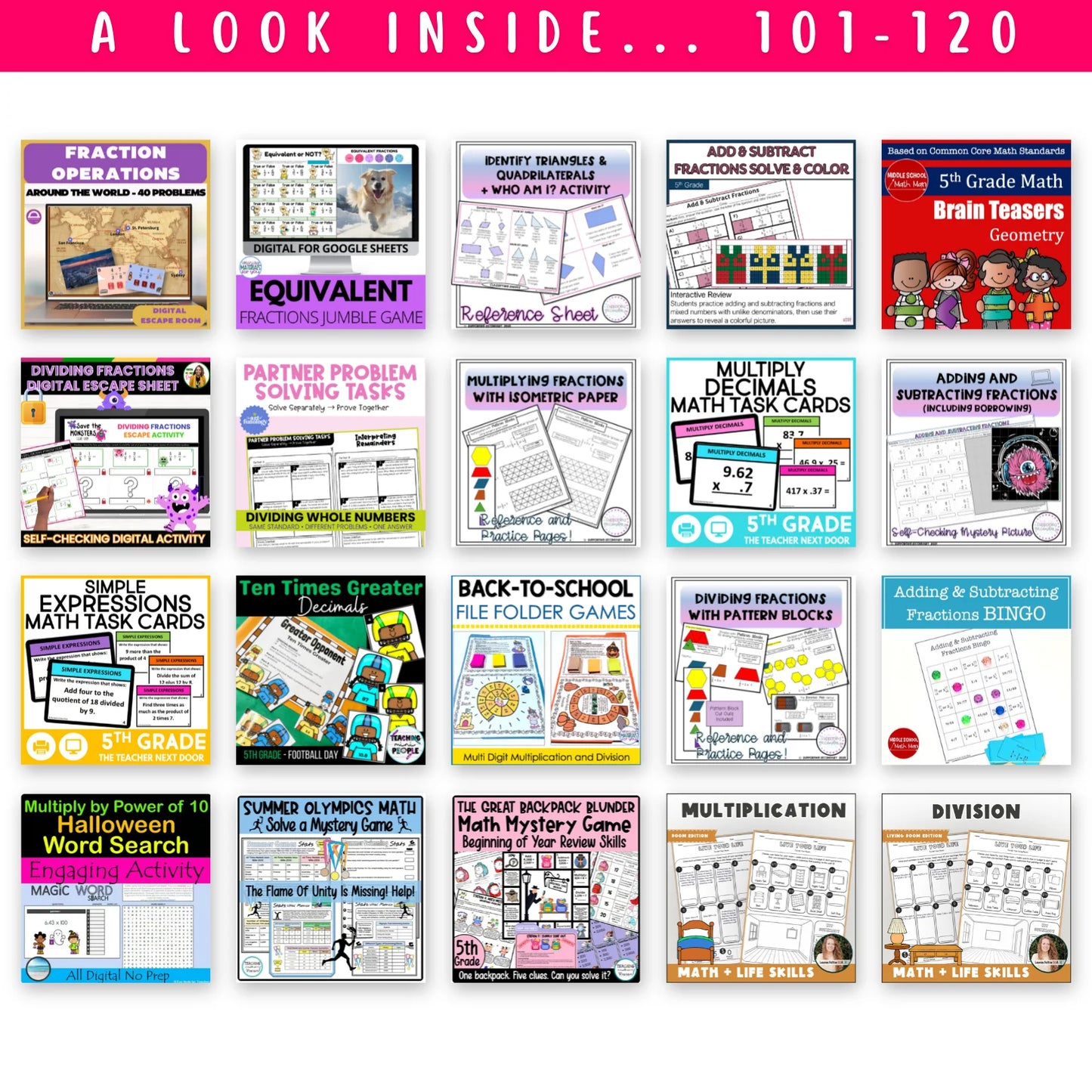 5th & 6th Grade Mega Math Bundle