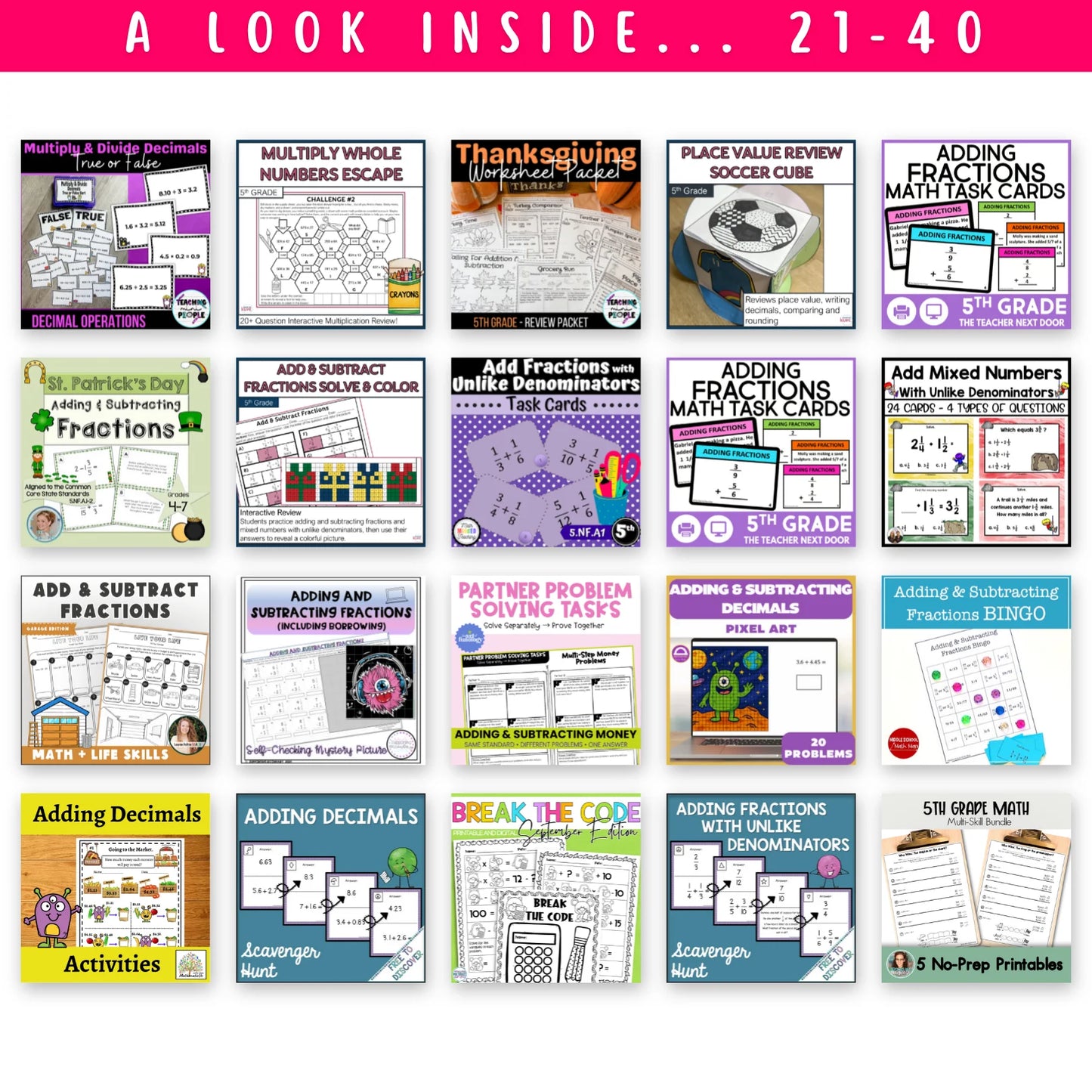5th Grade Ultimate Math Bundle