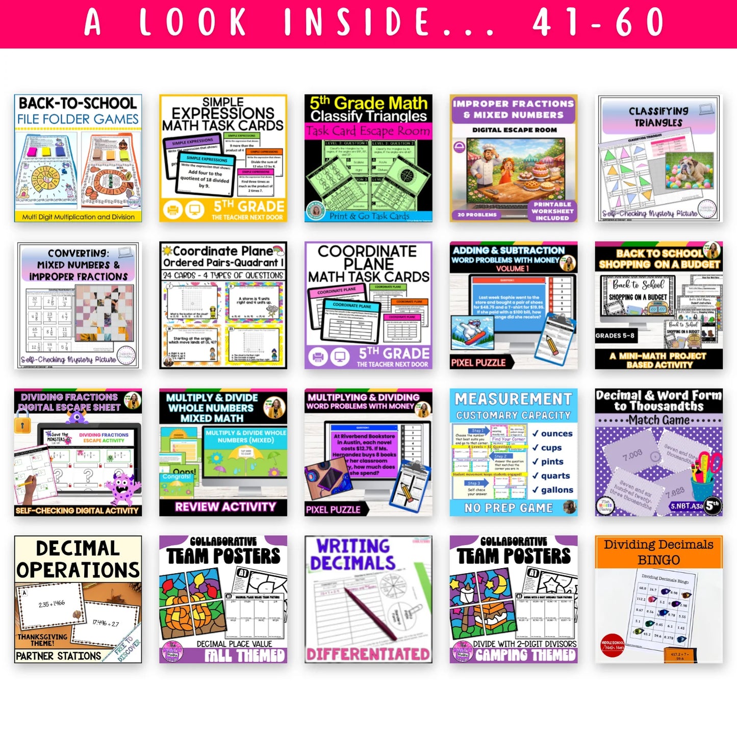 5th Grade Ultimate Math Bundle