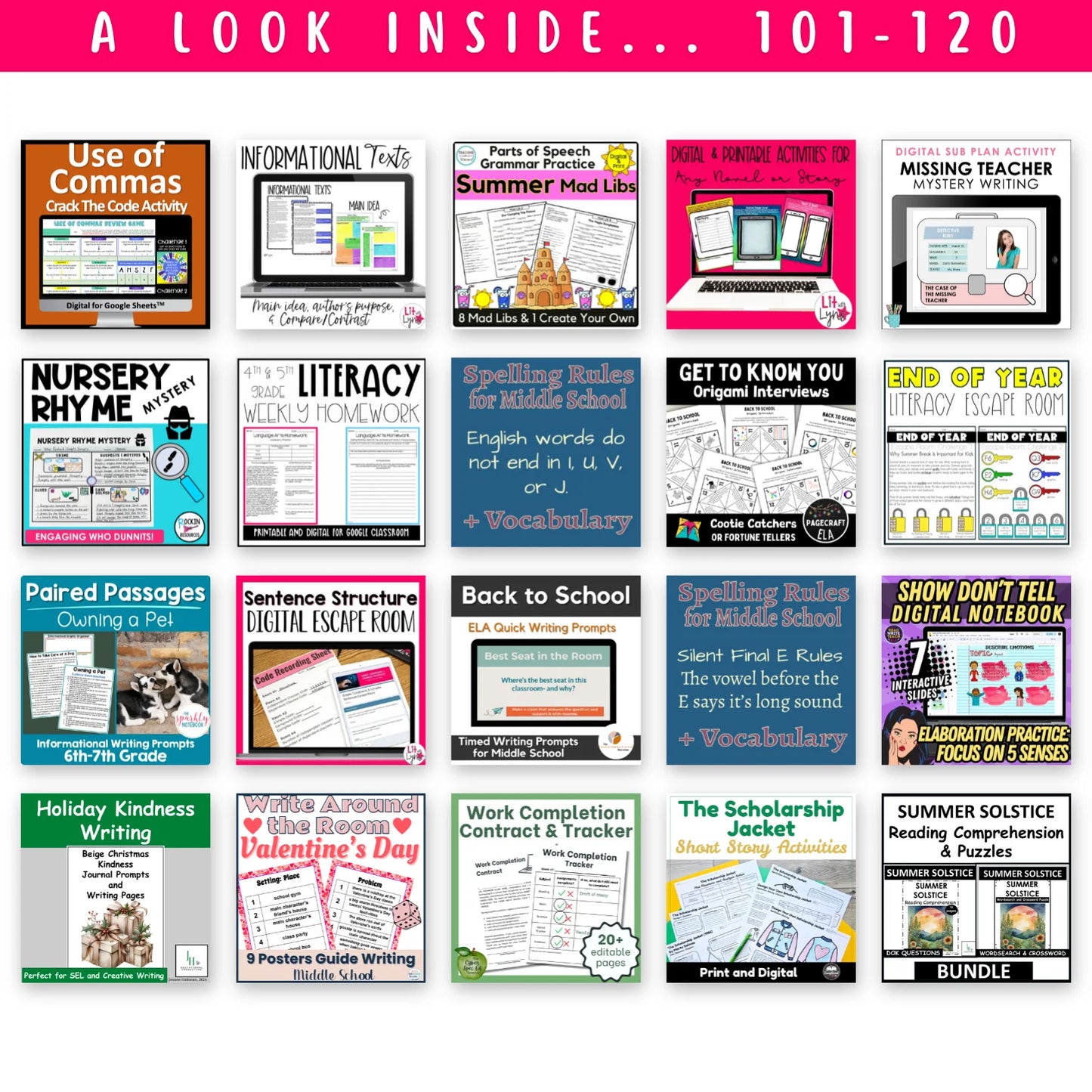 5th & 6th Grade ELAR Mega Bundle