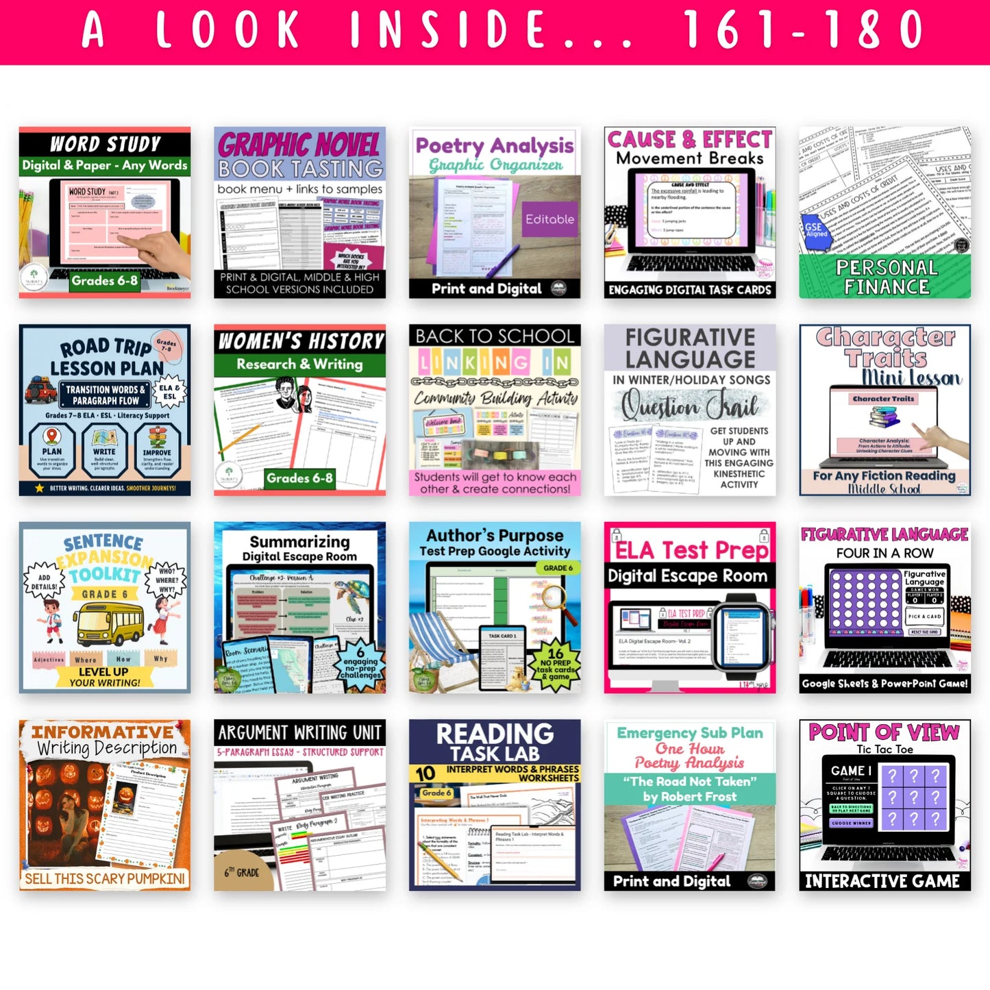 5th & 6th Grade ELAR Mega Bundle
