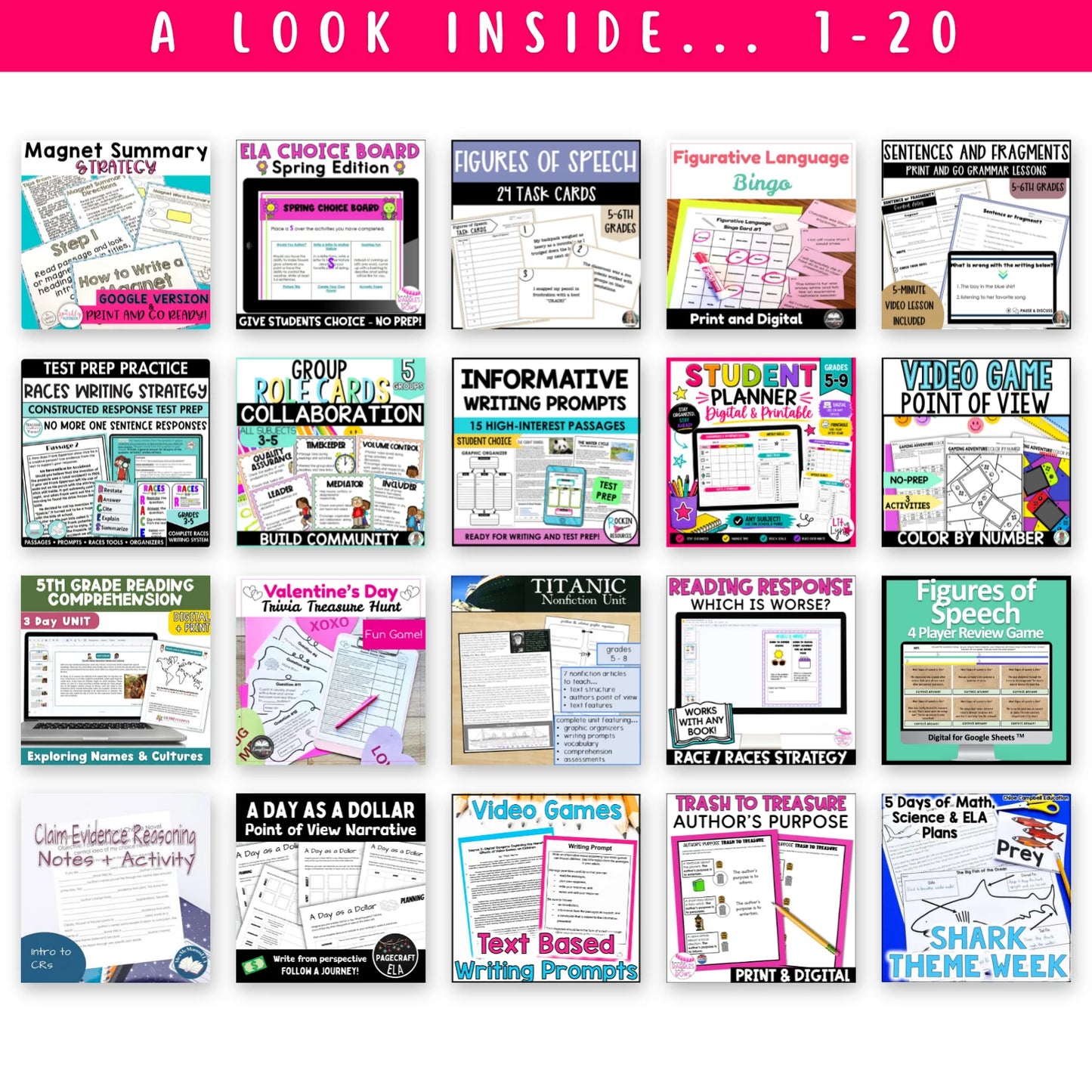 5th & 6th Grade ELAR Mega Bundle