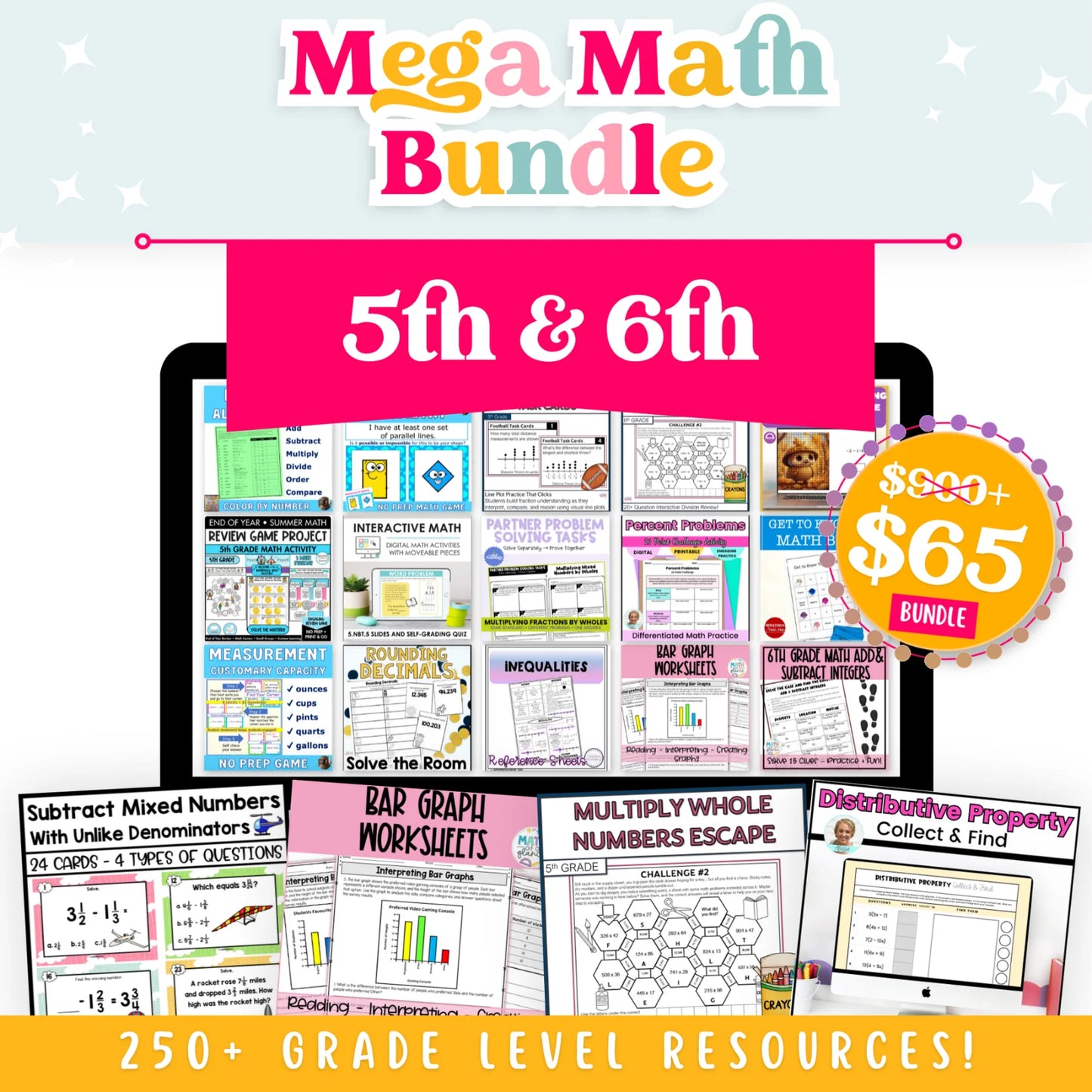 5th & 6th Grade Mega Math Bundle