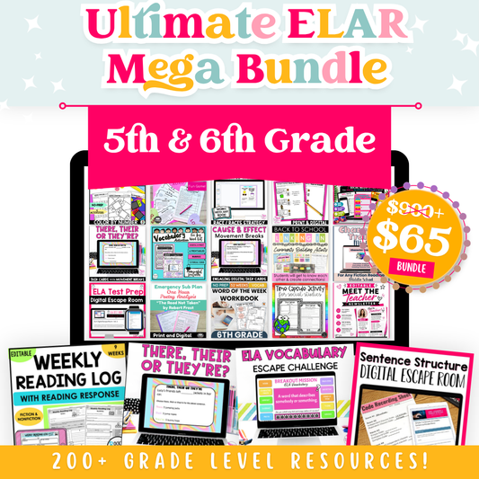 5th & 6th Grade ELAR Mega Bundle