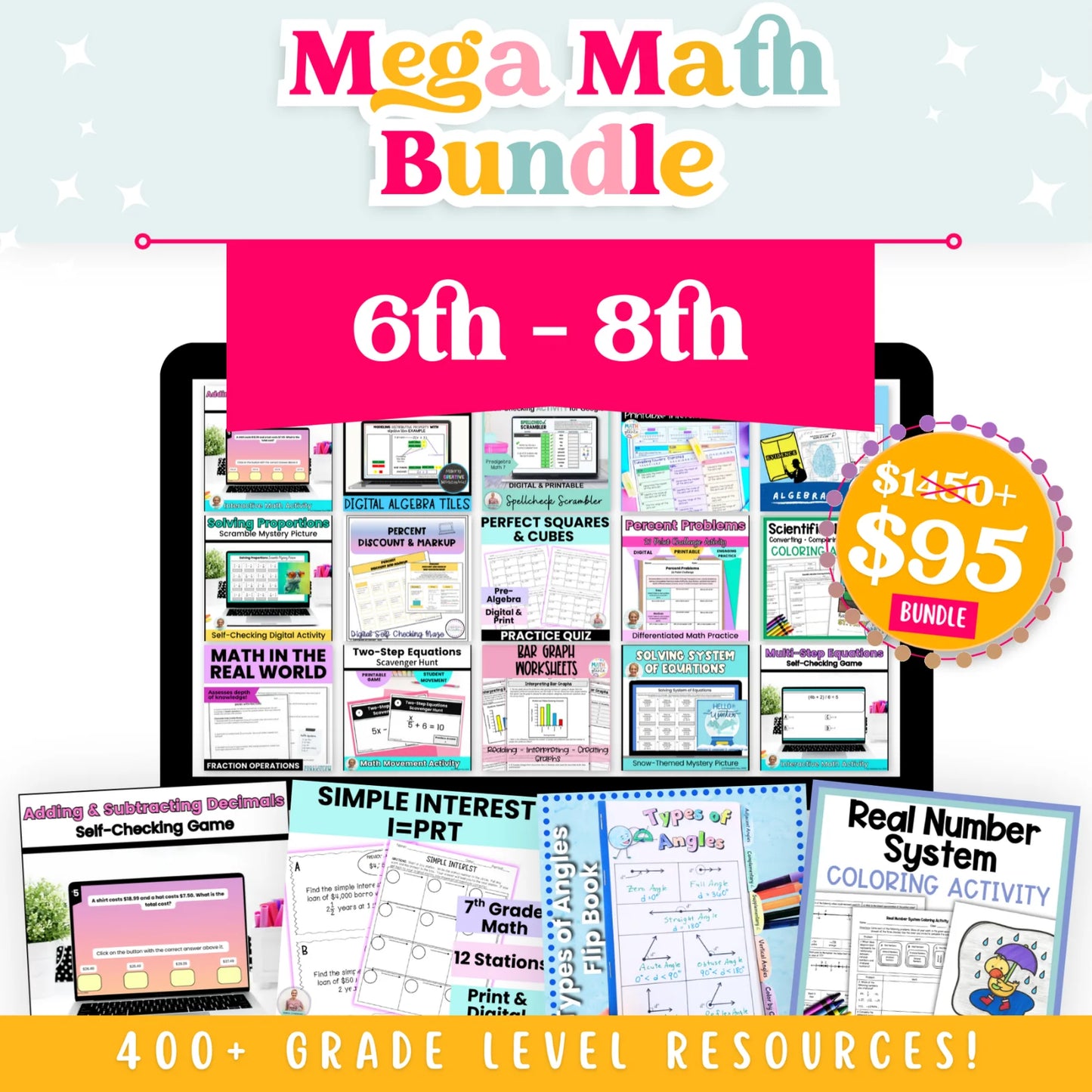 6th - 8th Grade Mega Math Bundle