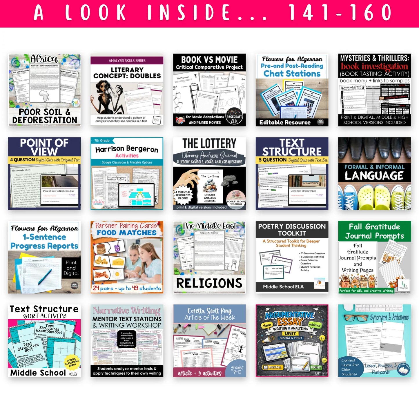 6th - 8th ELAR Mega Bundle