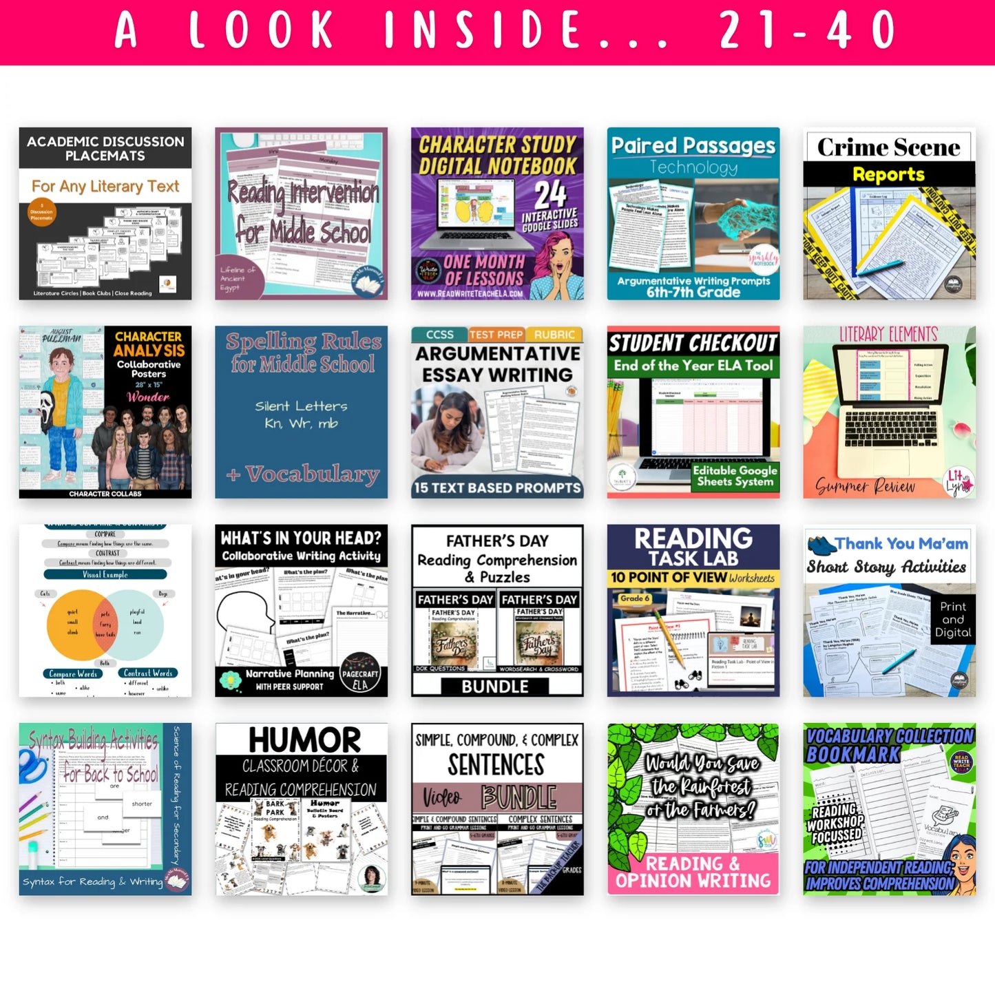 6th - 8th ELAR Mega Bundle