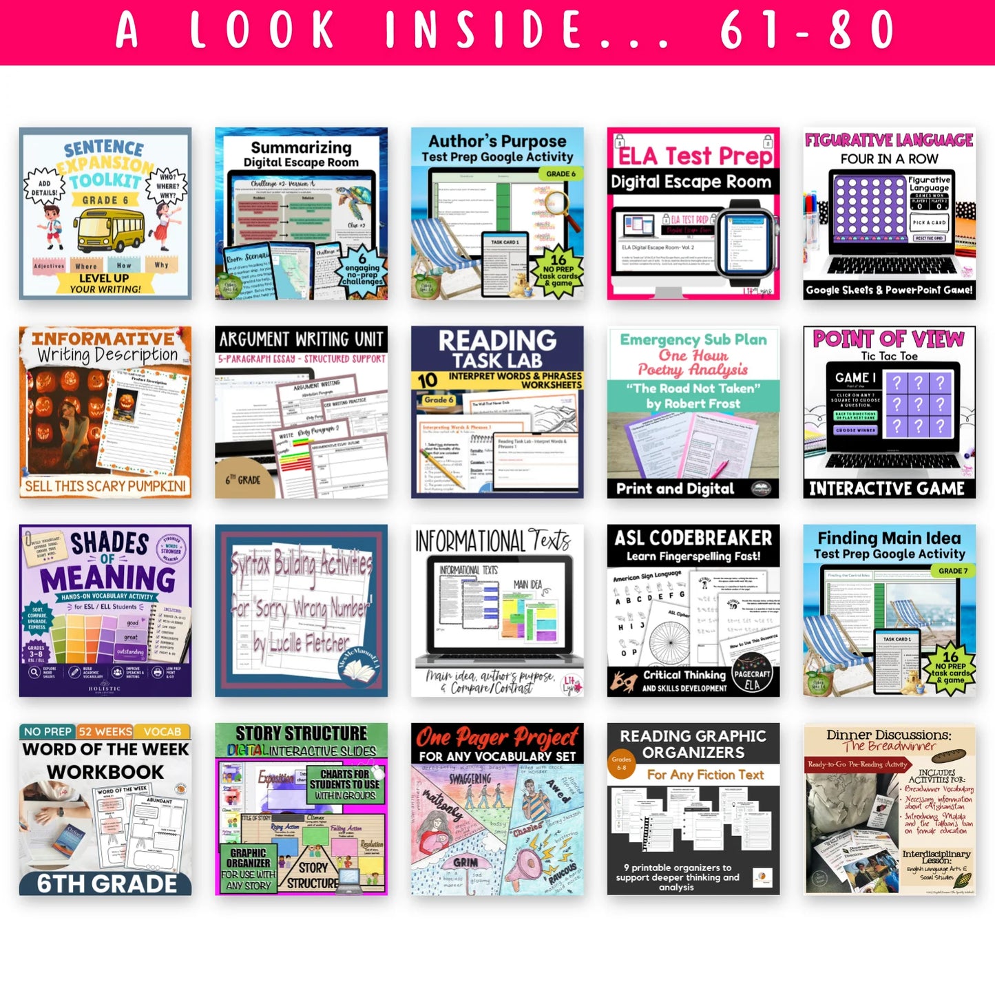 6th - 8th ELAR Mega Bundle