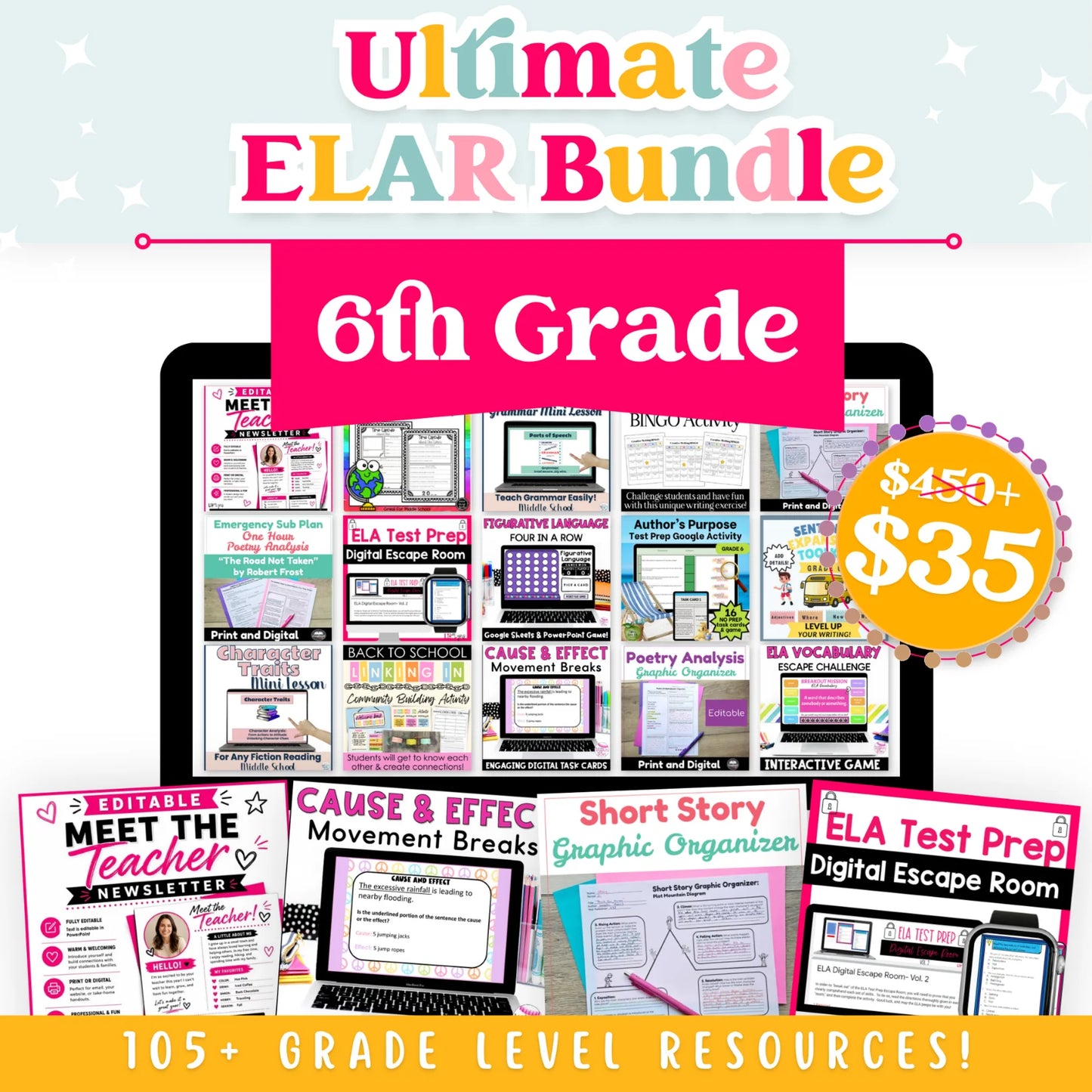 6th Grade Ultimate ELAR Bundle
