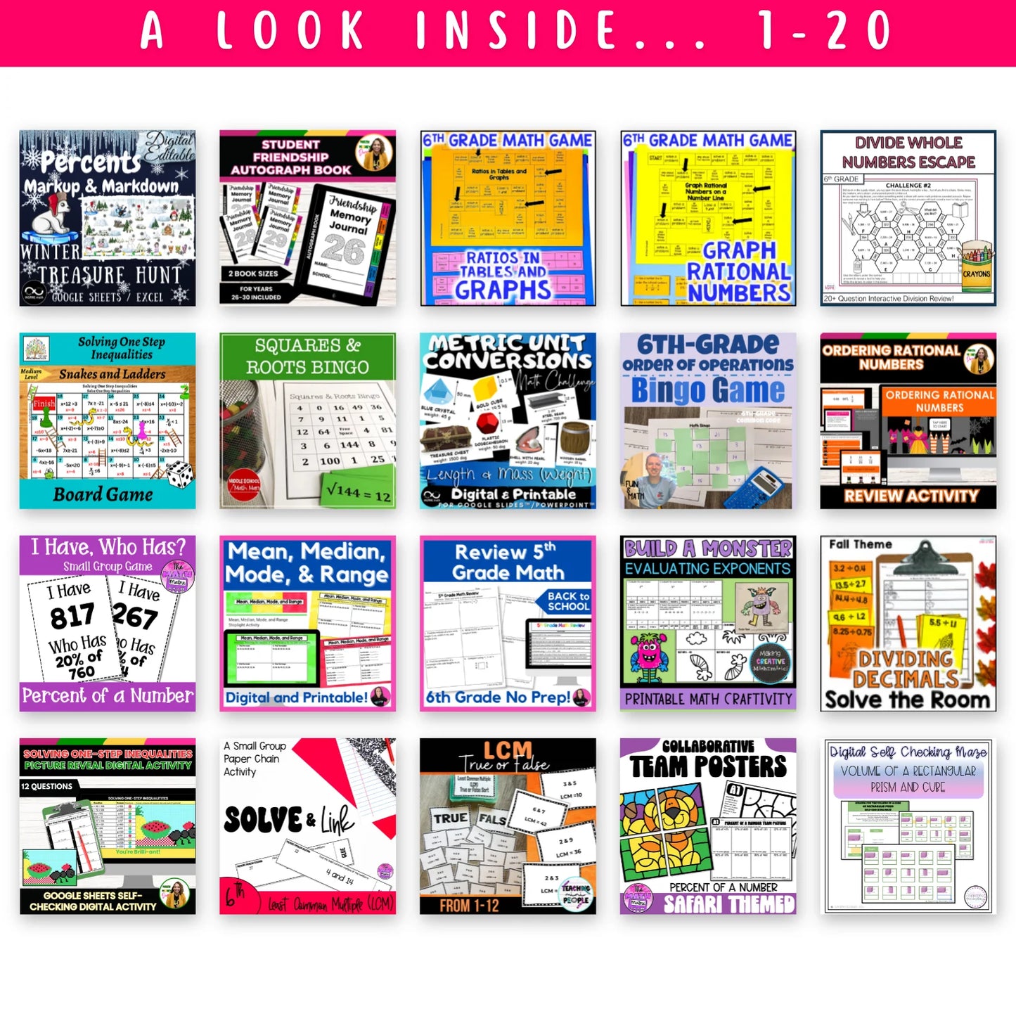 6th Grade Ultimate Math Bundle