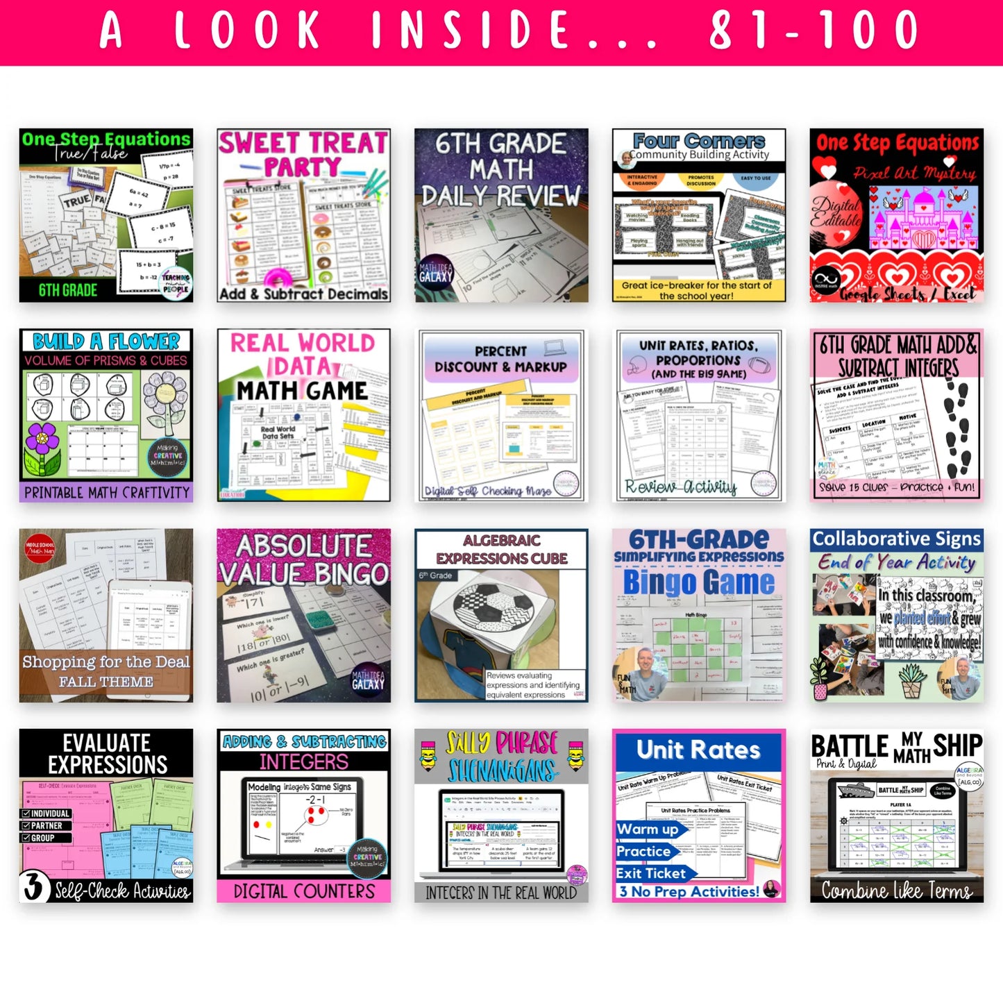 6th - 8th Grade Mega Math Bundle
