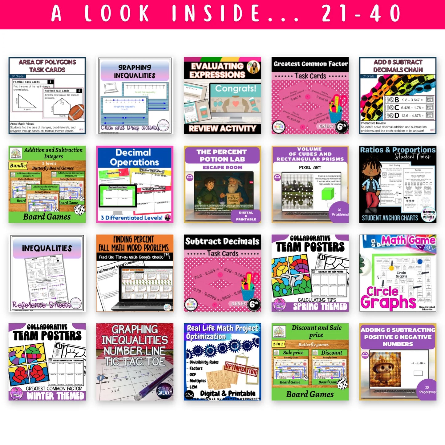 6th Grade Ultimate Math Bundle