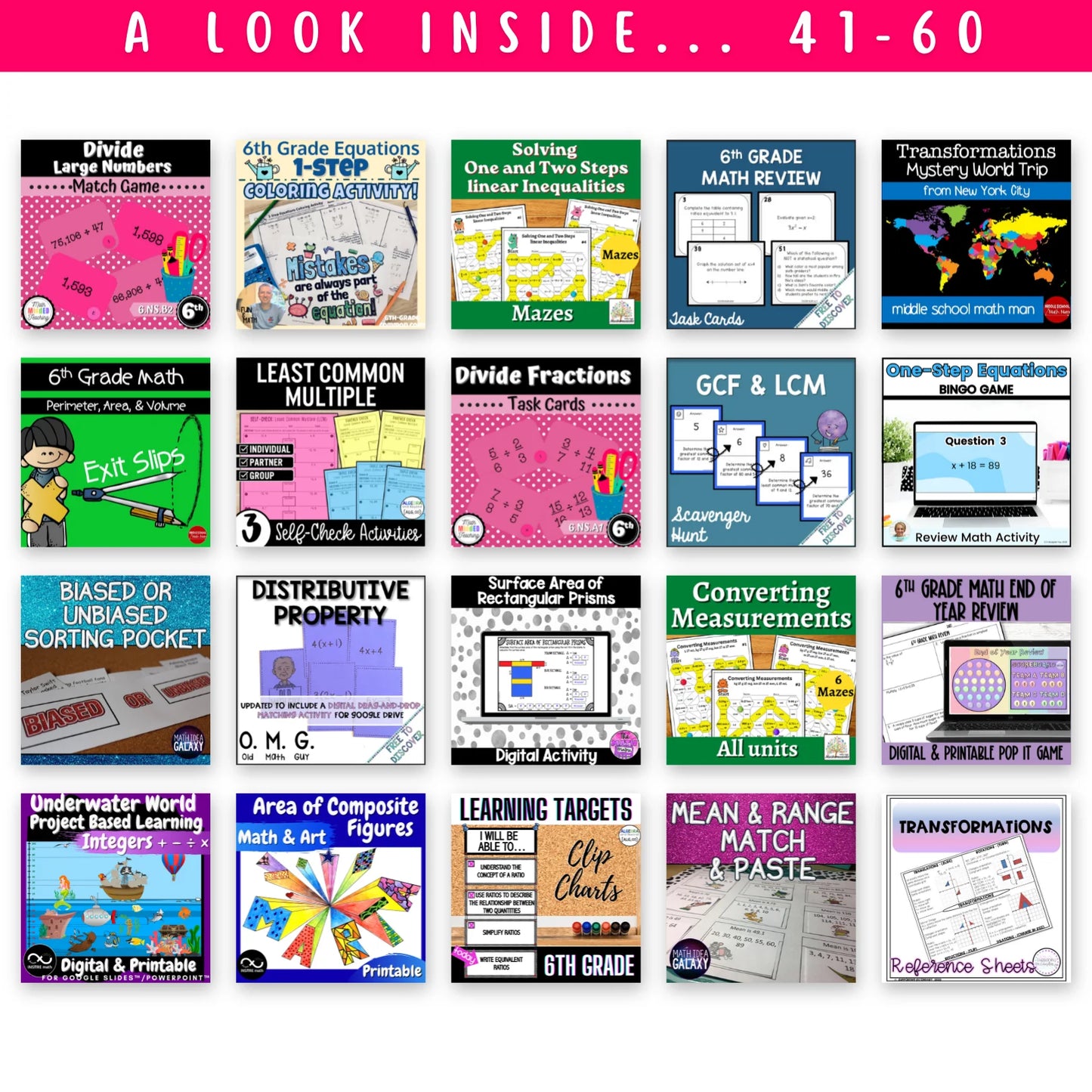 6th Grade Ultimate Math Bundle