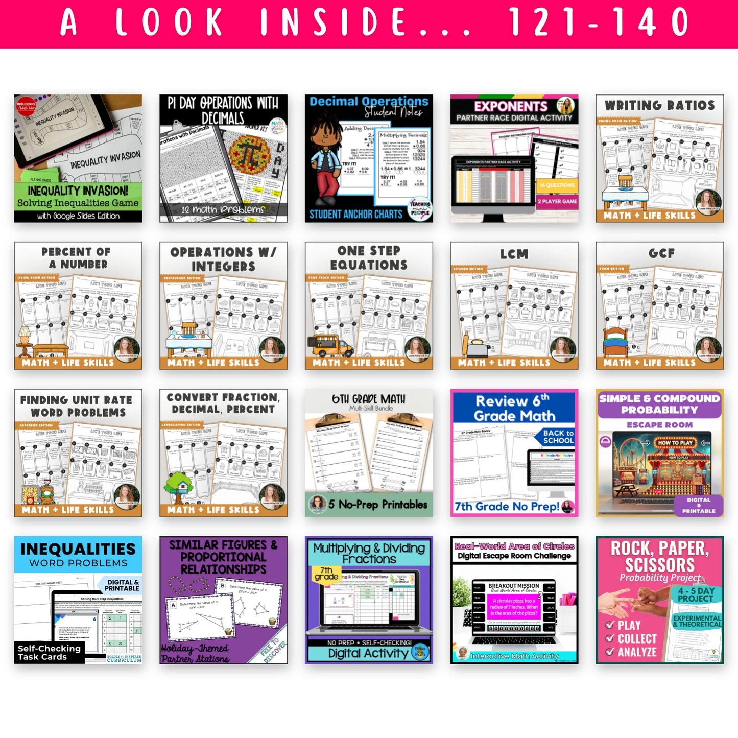 6th - 8th Grade Mega Math Bundle