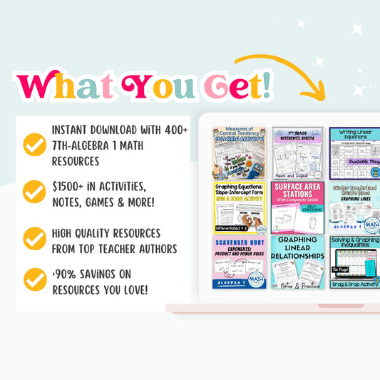 7th Grade - Algebra 1 Mega Math Bundle