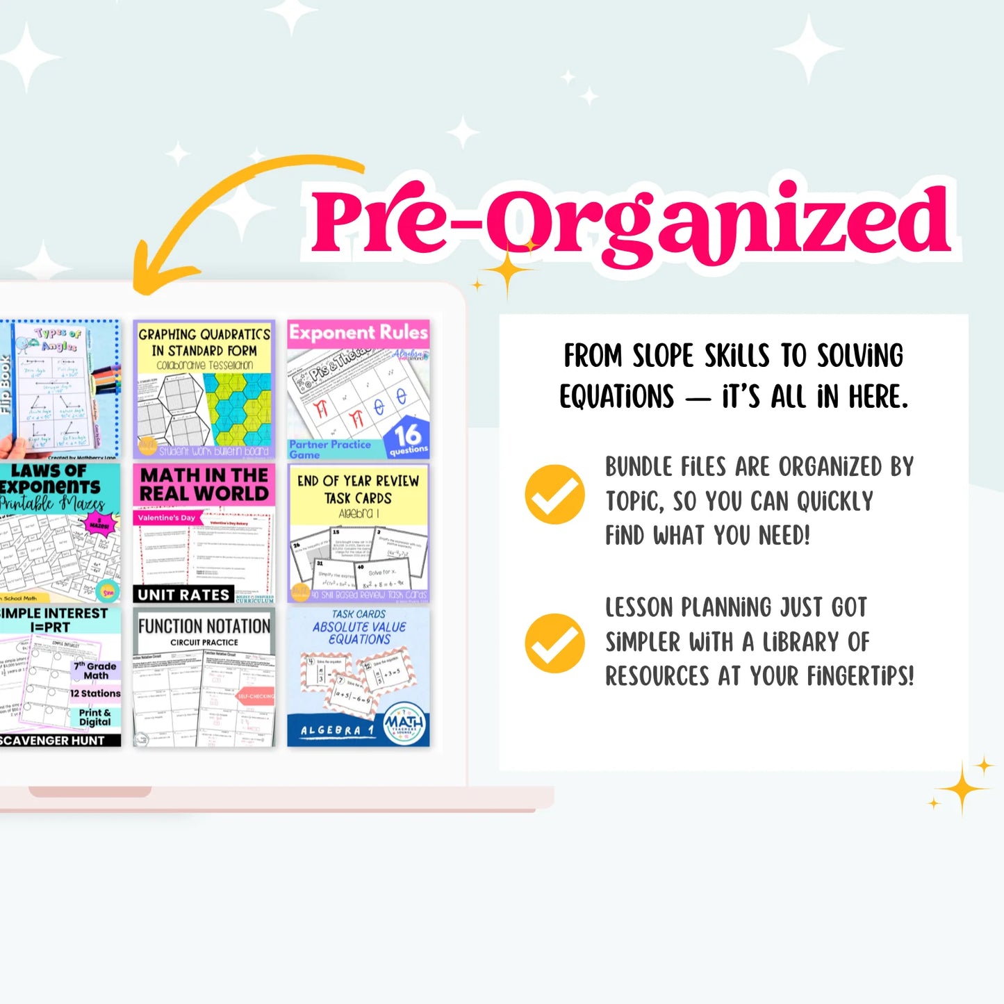 7th Grade - Algebra 1 Mega Math Bundle