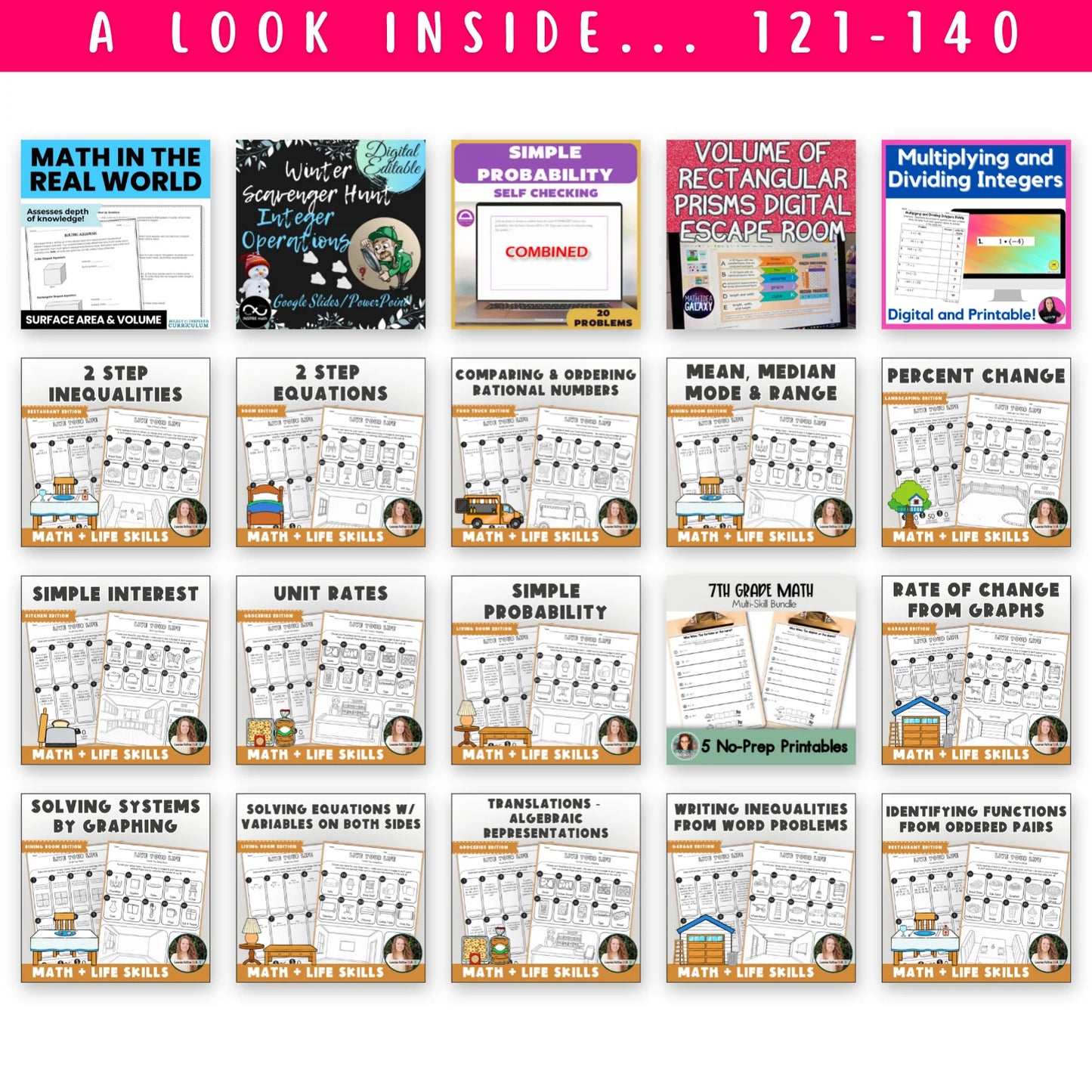 7th Grade - Algebra 1 Mega Math Bundle