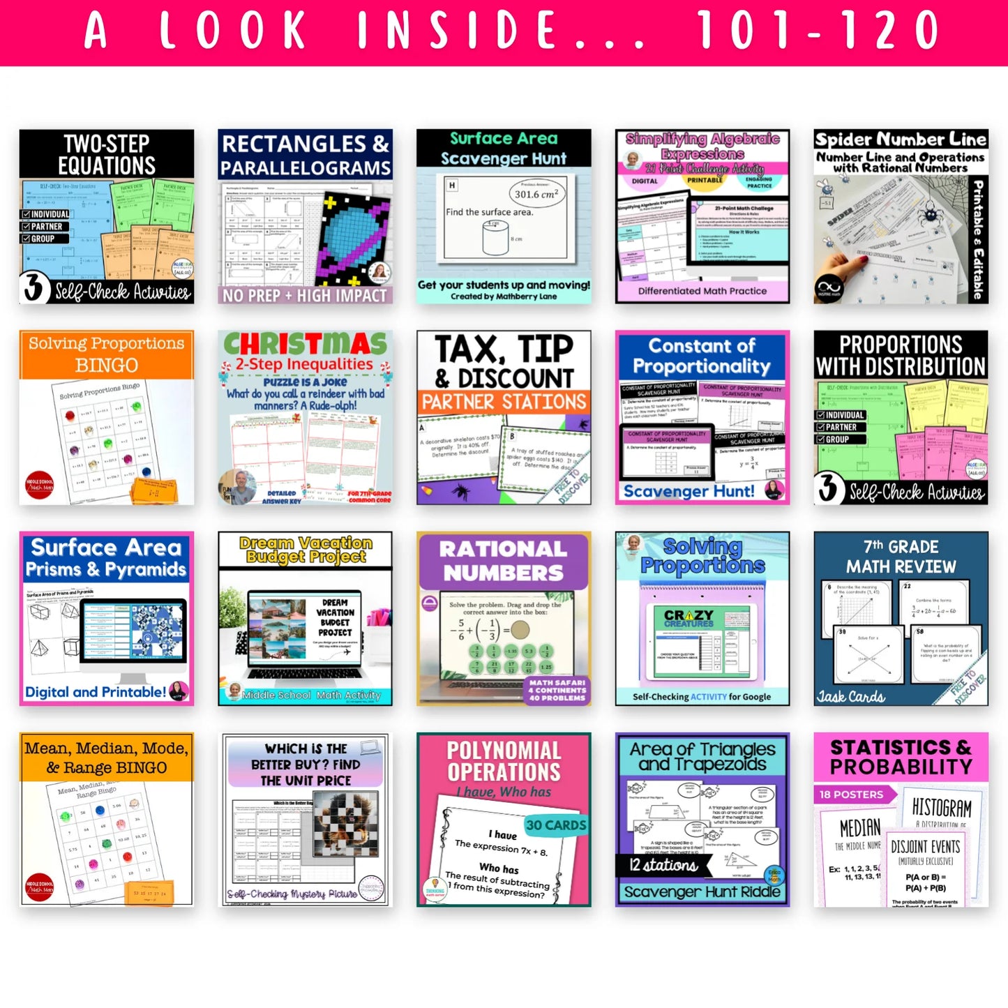 7th Grade Ultimate Math Bundle