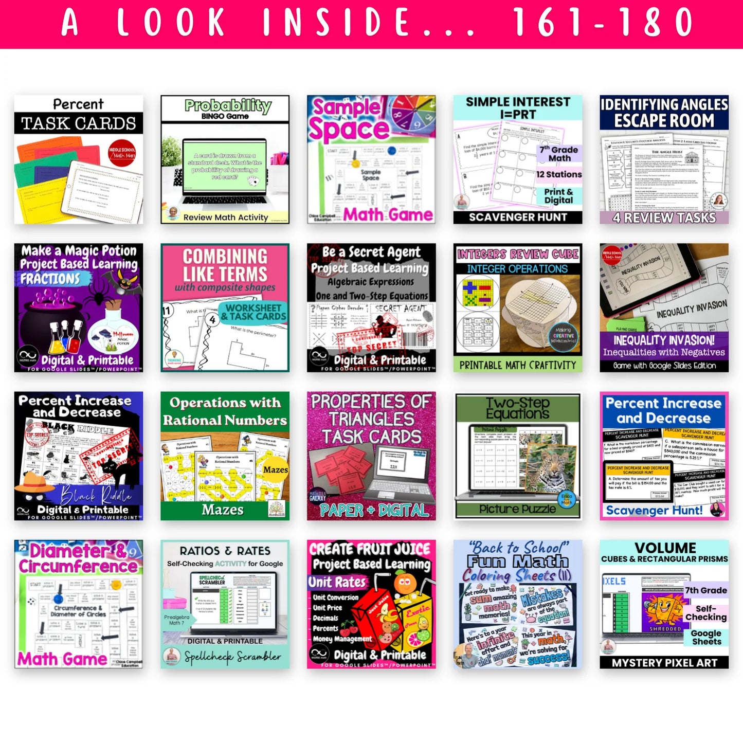 6th - 8th Grade Mega Math Bundle