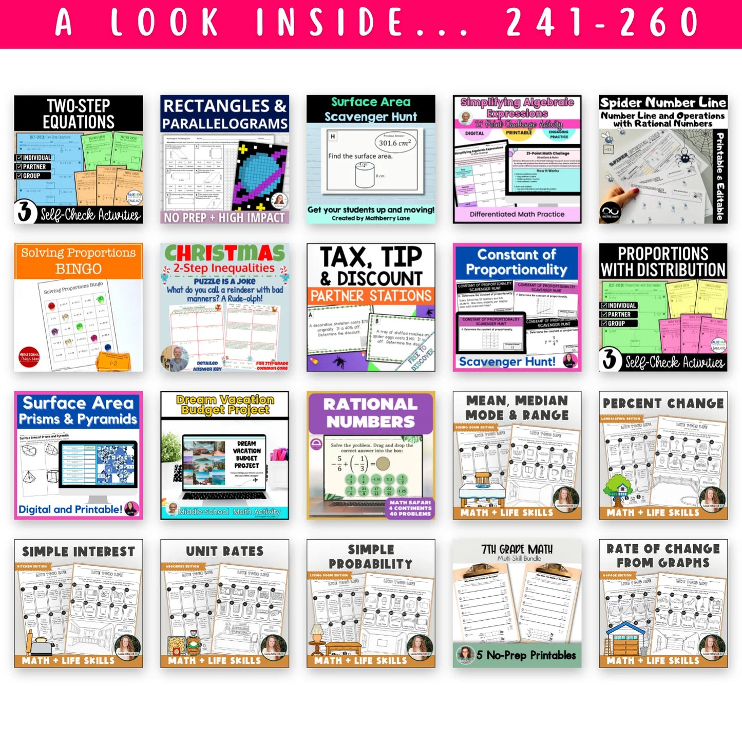 6th - 8th Grade Mega Math Bundle