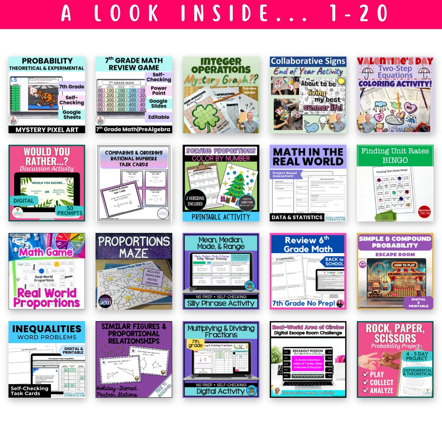7th Grade Ultimate Math Bundle