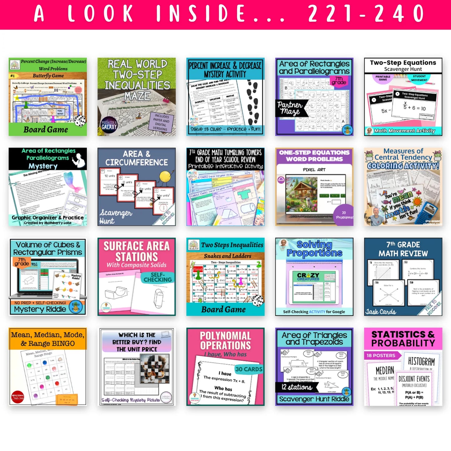 6th - 8th Grade Mega Math Bundle