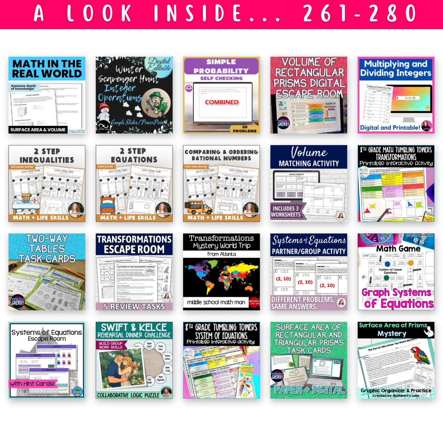 6th - 8th Grade Mega Math Bundle