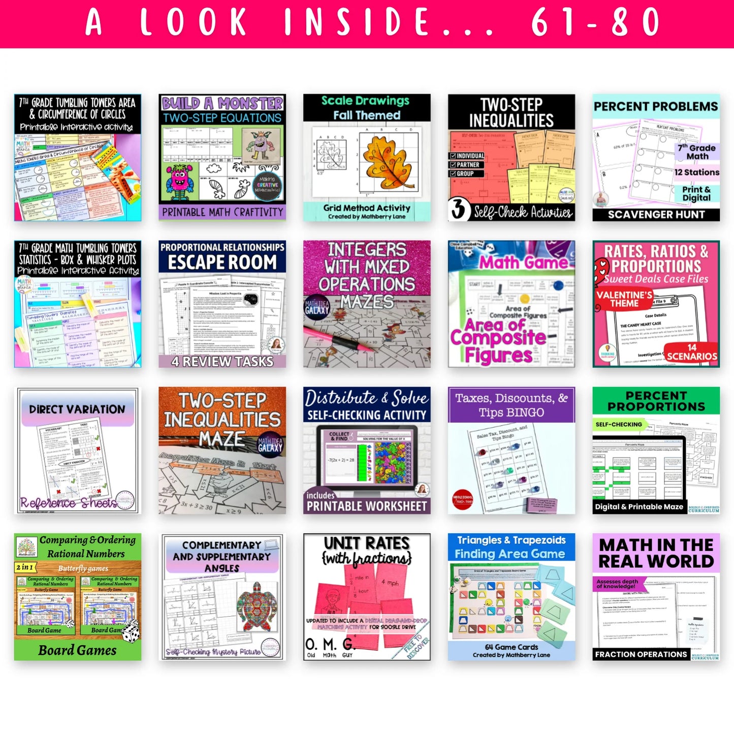 7th Grade Ultimate Math Bundle