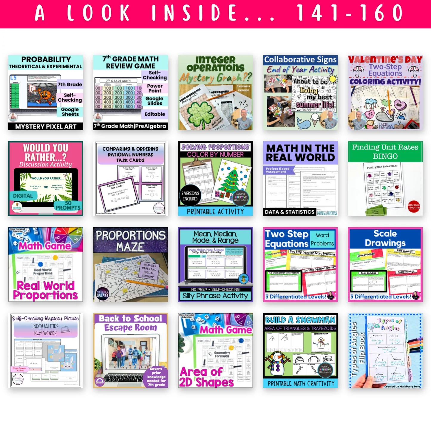 6th - 8th Grade Mega Math Bundle